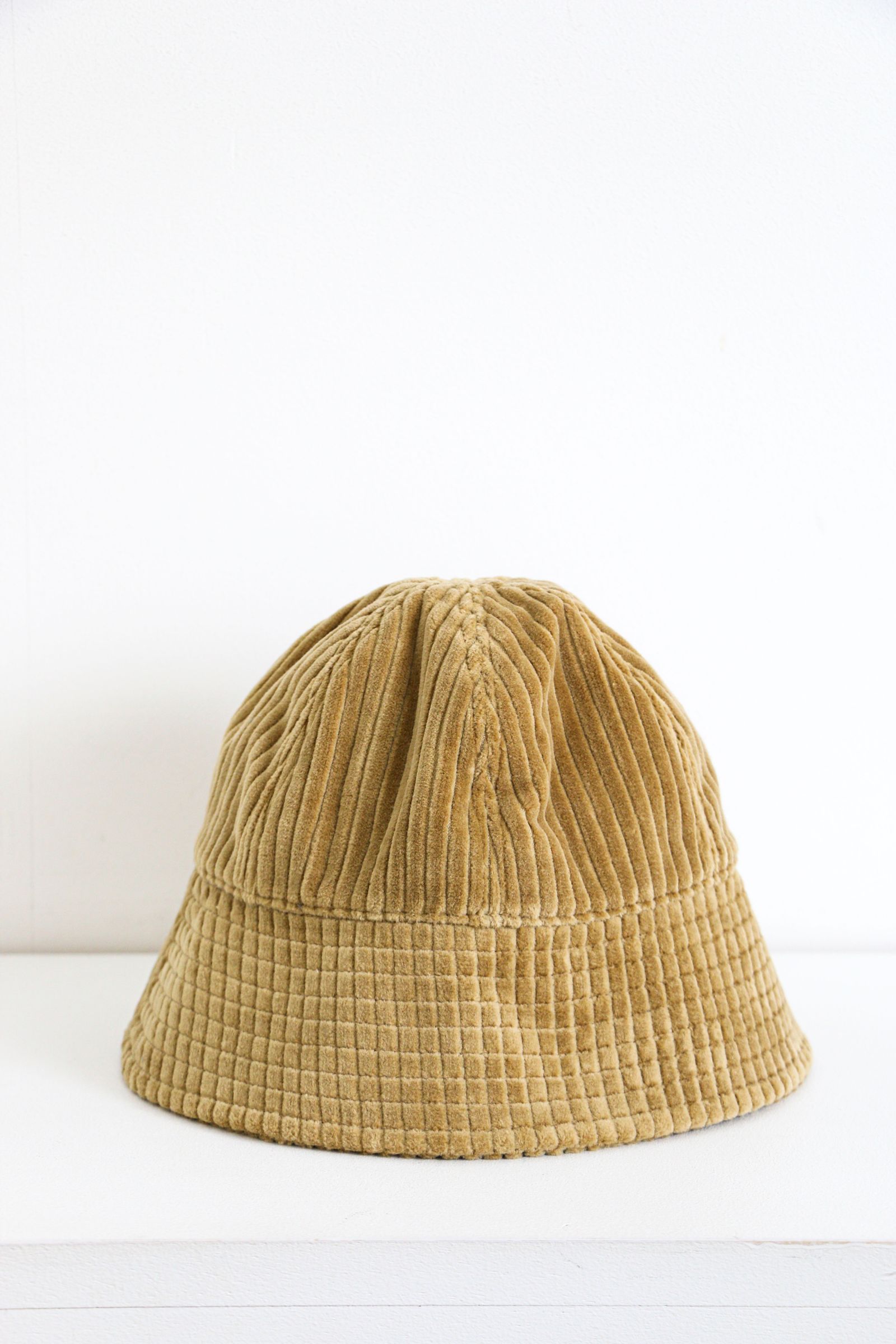 MASACA HAT × KIIT COTTON STRIPE VELVET SAILOR HAT YELLOW BEIGE - フリーサイズ