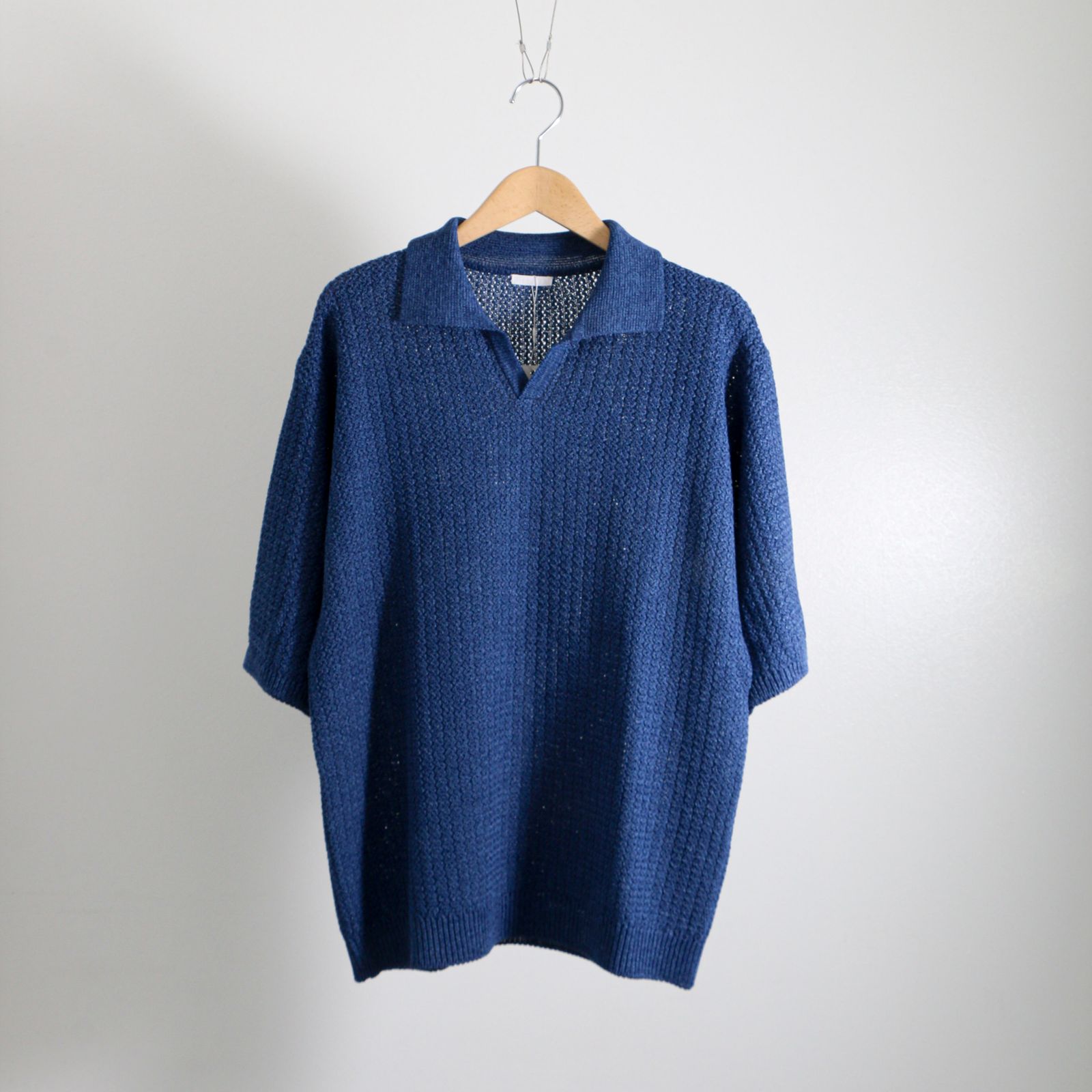 Blanc YM - Skipper knit Shirt BLUE / スキッパー / ニットシャツ 
