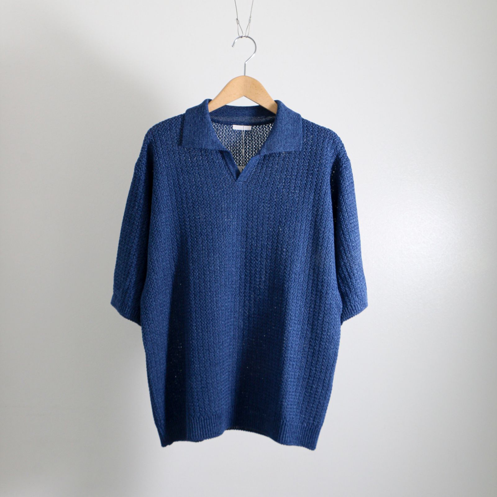 Blanc YM - Skipper knit Shirt BLUE / スキッパー / ニットシャツ ...