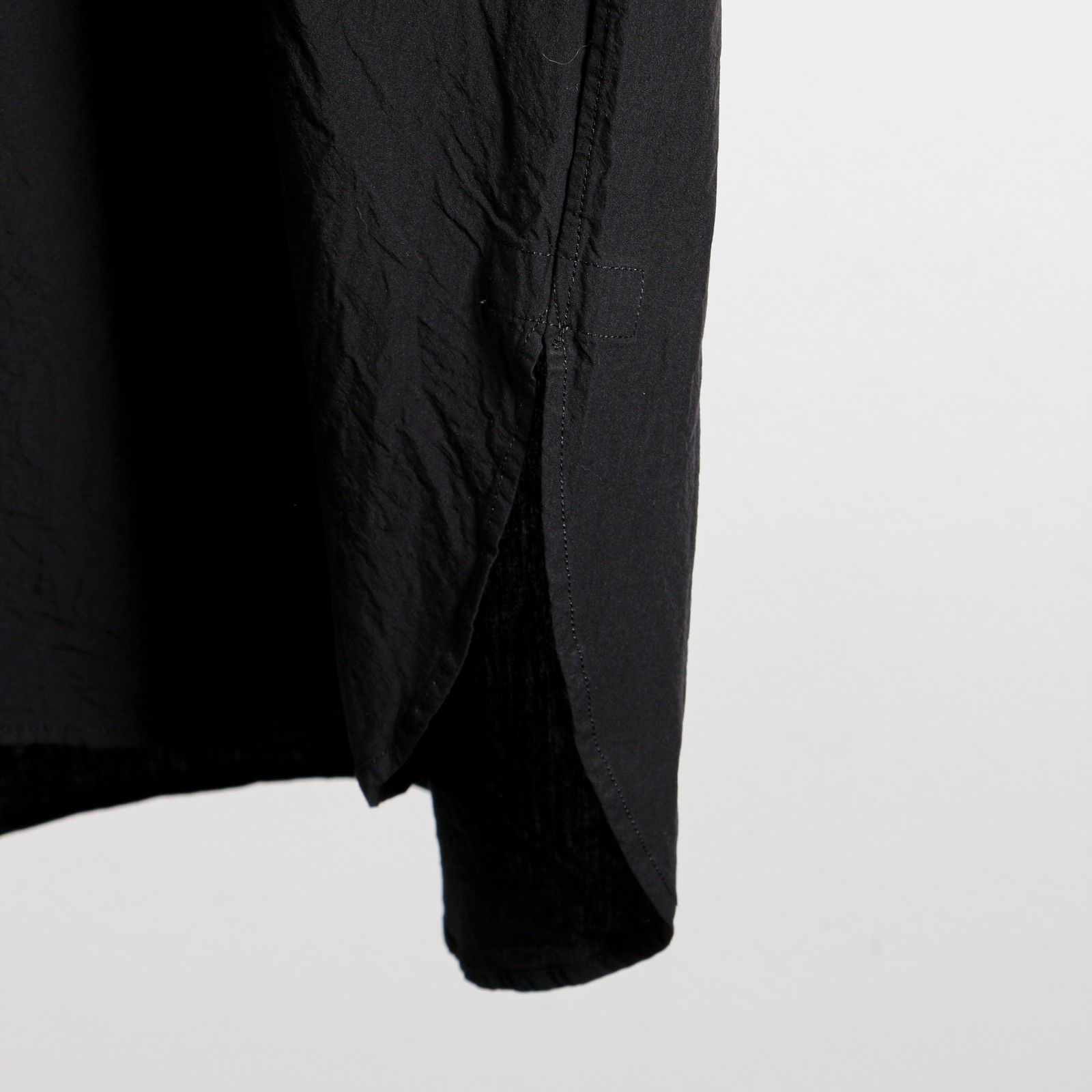 ULTERIOR - WASHED CHAMBRAY POPLIN SKIPPER SHIRT BLACK