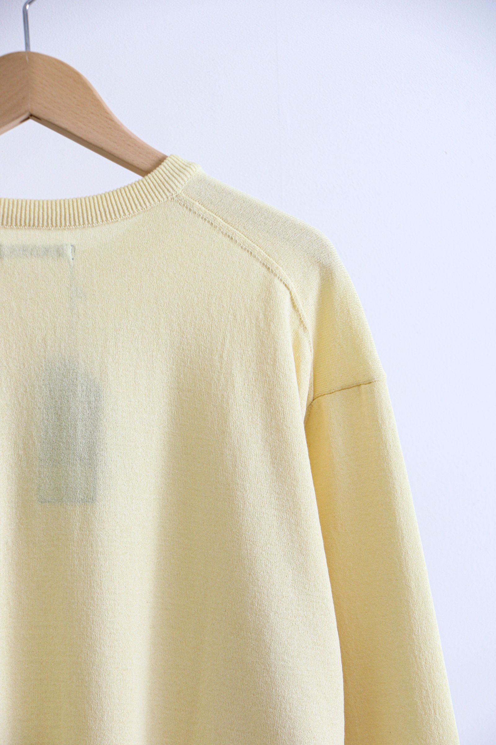 OVERSIZED CRUNCHY KNITTED SWEATER  LIGHT YELLOW / オーバーサイズニット