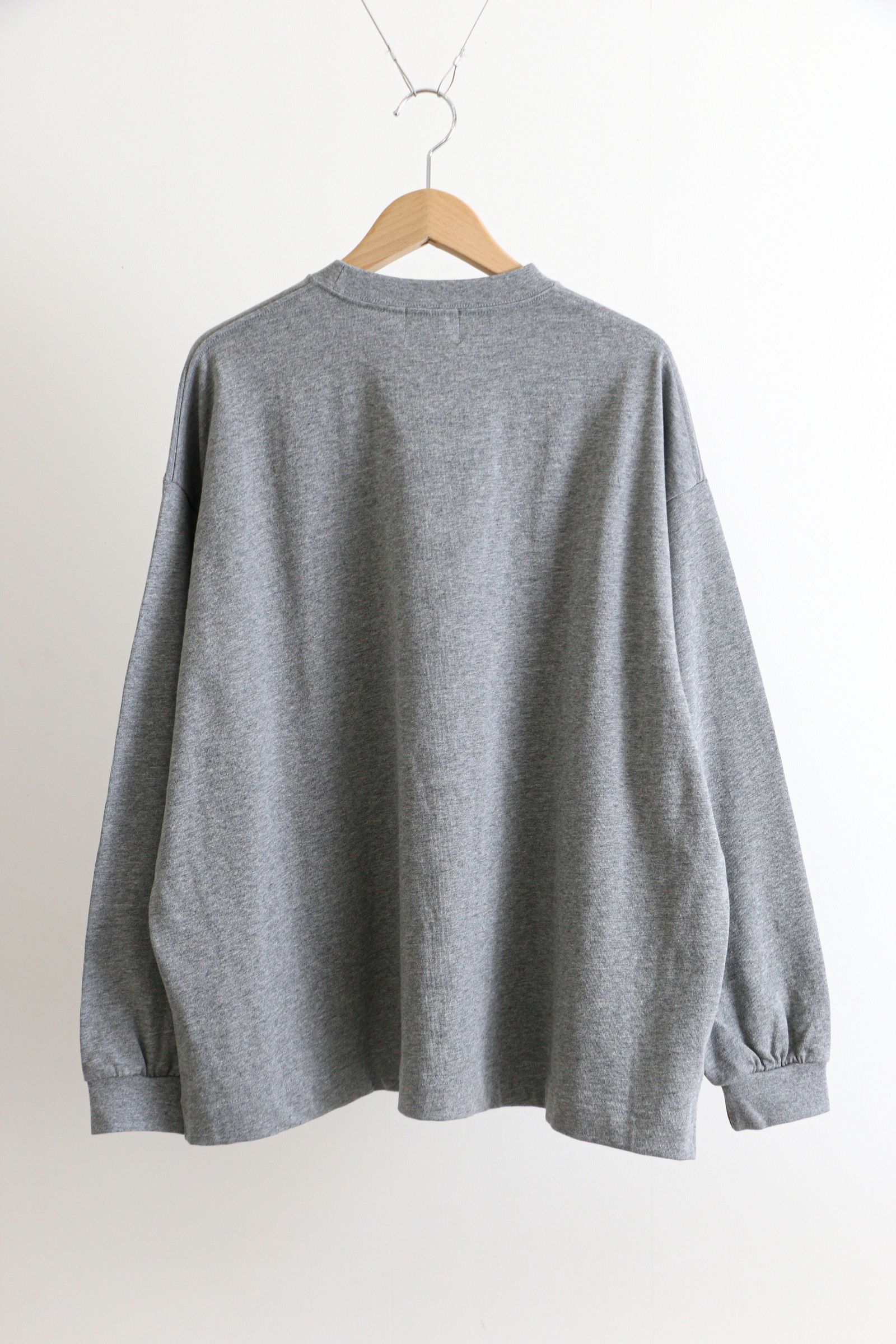 EVCON - WIDE L/S T-SHIRT GRAY / ワイドシルエット / ロングスリーブT
