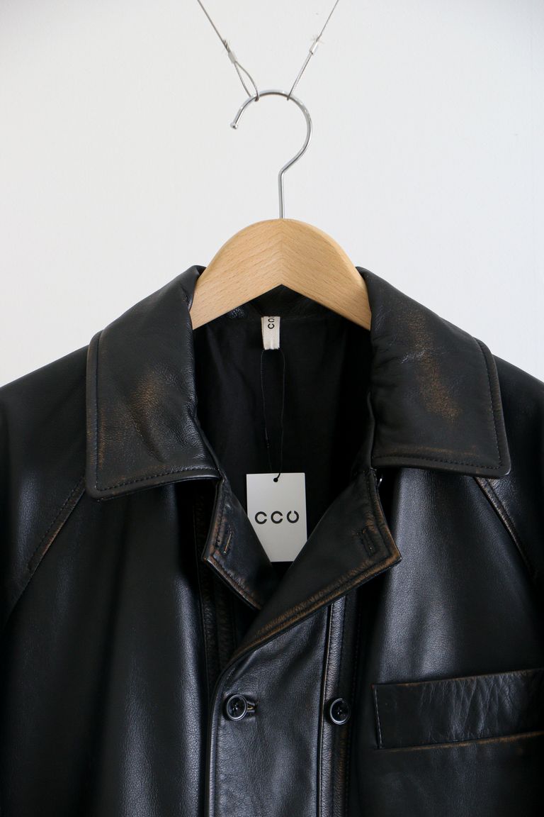 CCU - “L.C ” COVERALL SHIRT COW SKIN / レザージャケット 