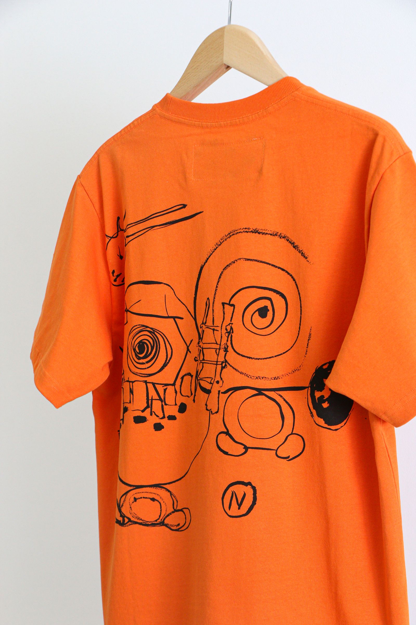 GENTLE FULLNESS - RECYCLED COTTON SS TEE / GOLDEN POPPY LUCAS DILLON /  プリントTシャツ / オレンジ | koko