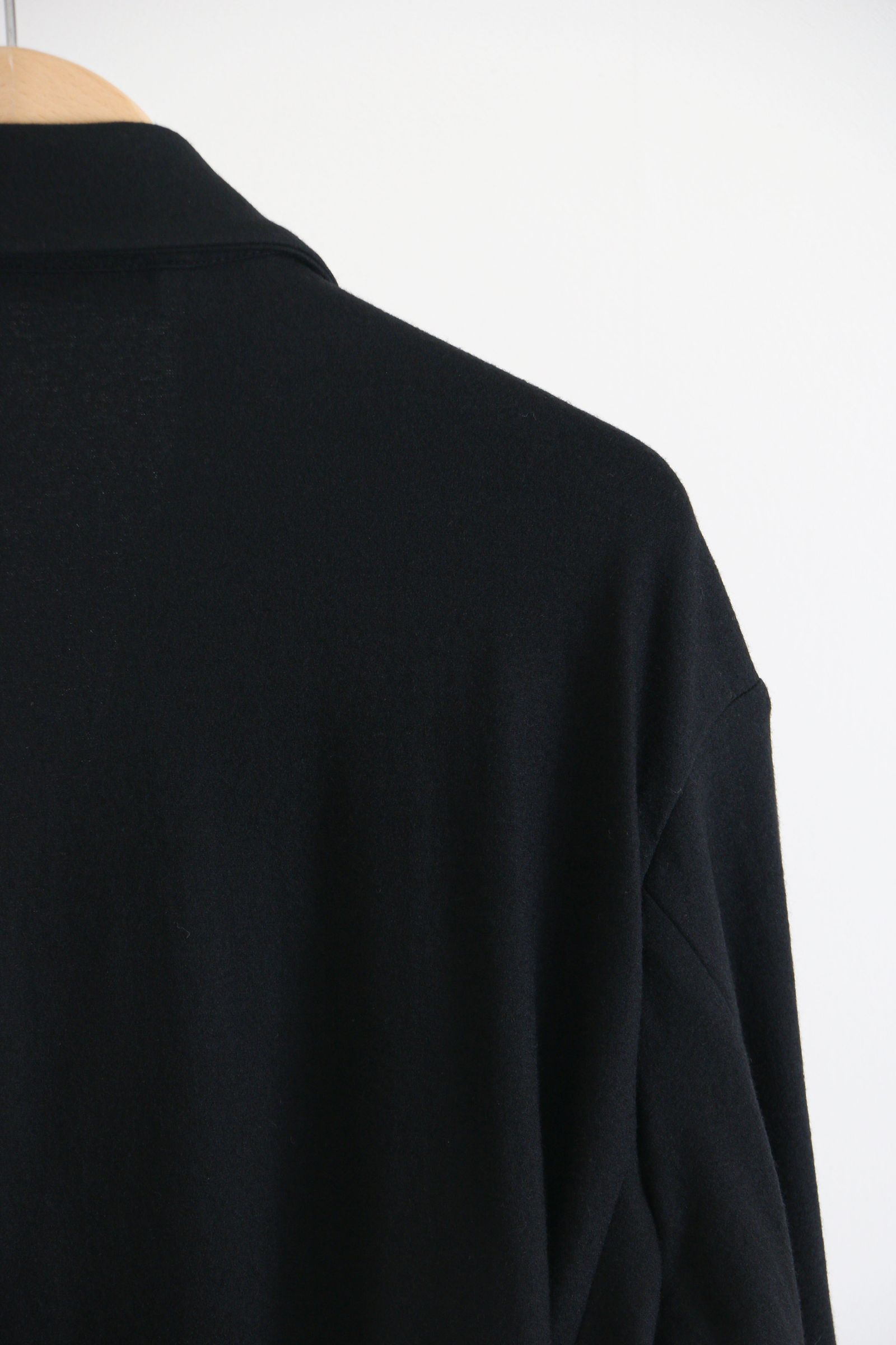 KANEMASA PHIL. - High Gauge Milled Wool Double Jacket BLACK