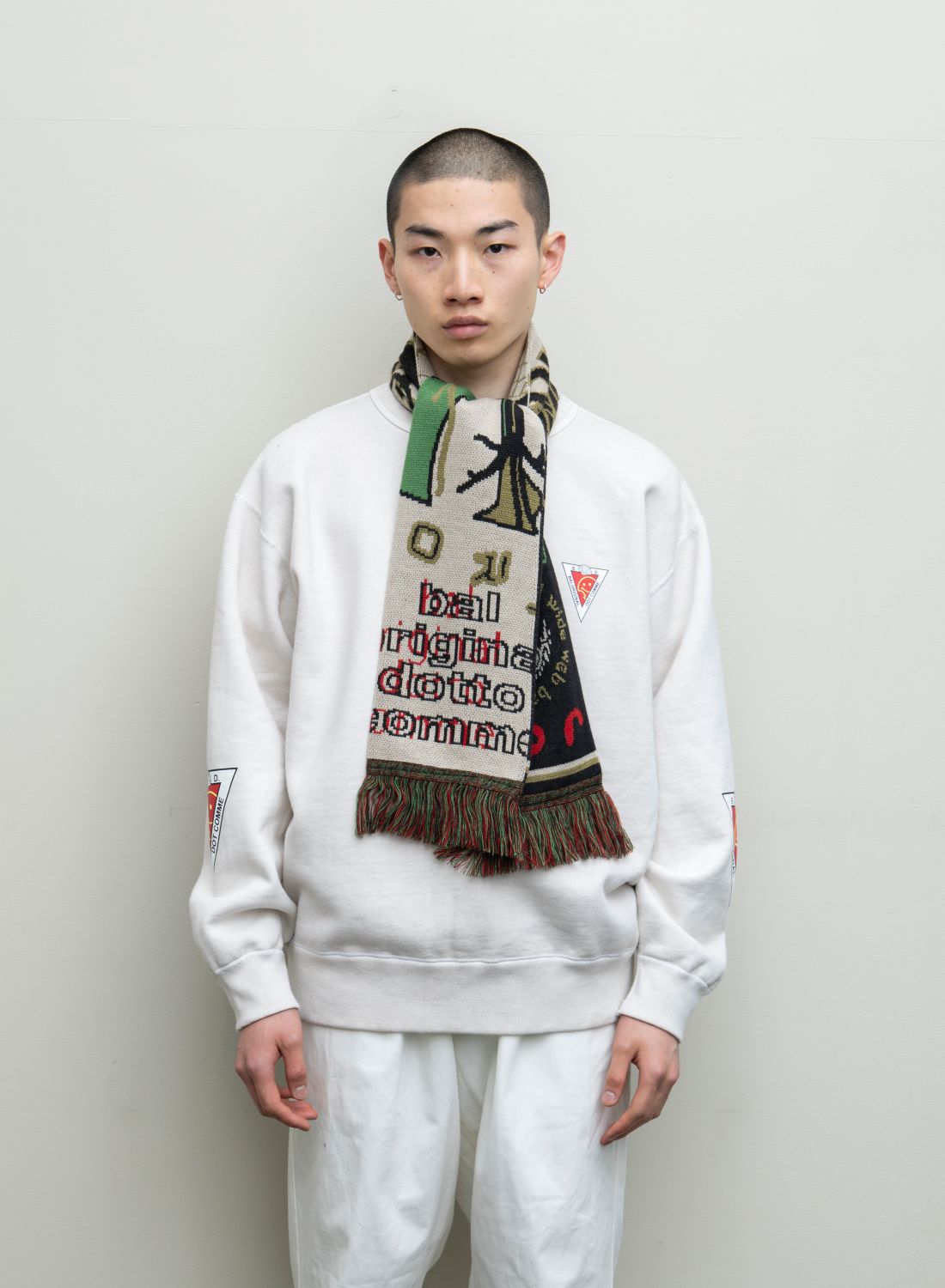 BAL jacquard knit soccer scarf 極美品-