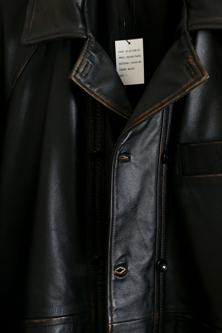 CCU - “L.C ” COVERALL SHIRT COW SKIN / レザージャケット 