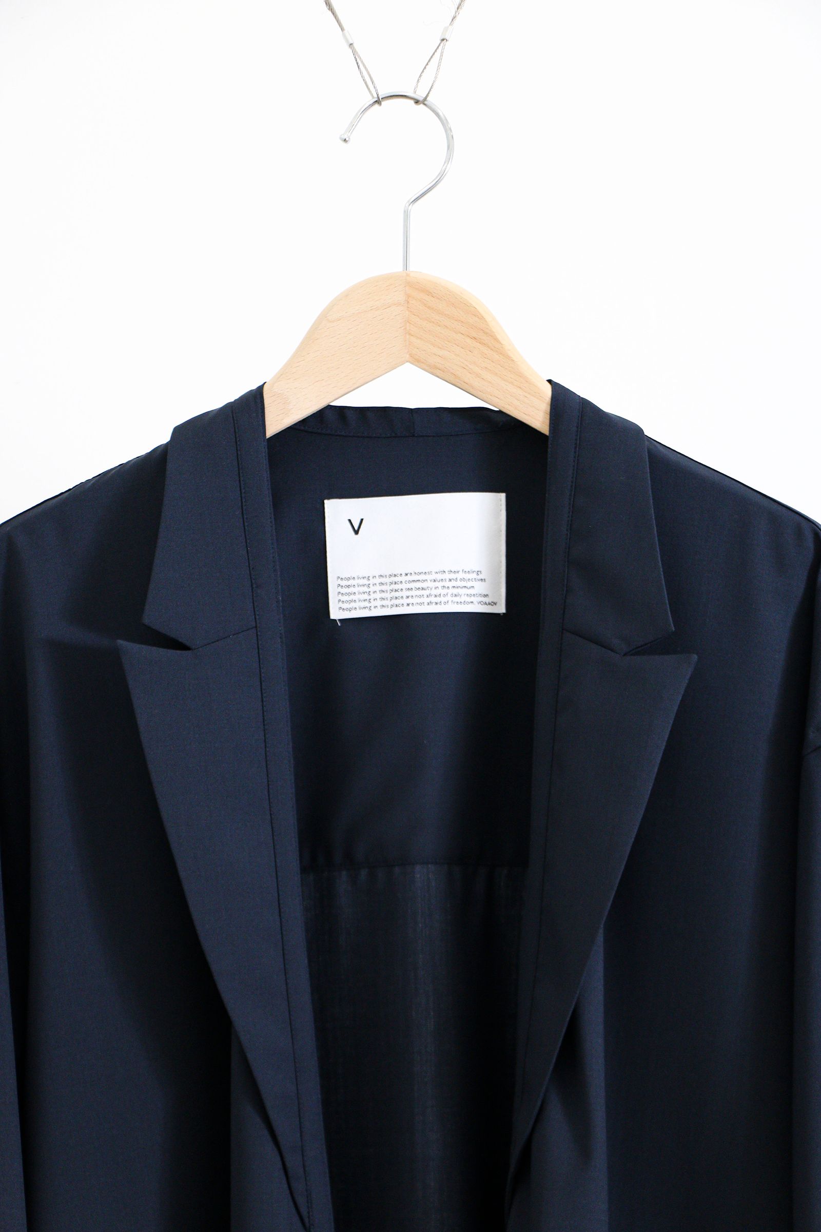 VOAAOV - VOAAOV WASHABLE WOOL JACKET COAT Navy | koko