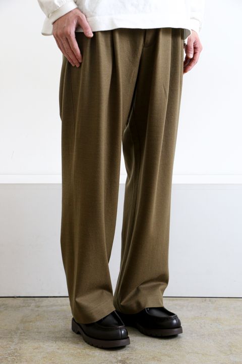 SEE SEE WOOL キメ細かい WIDE SLACKS seesee チャコール