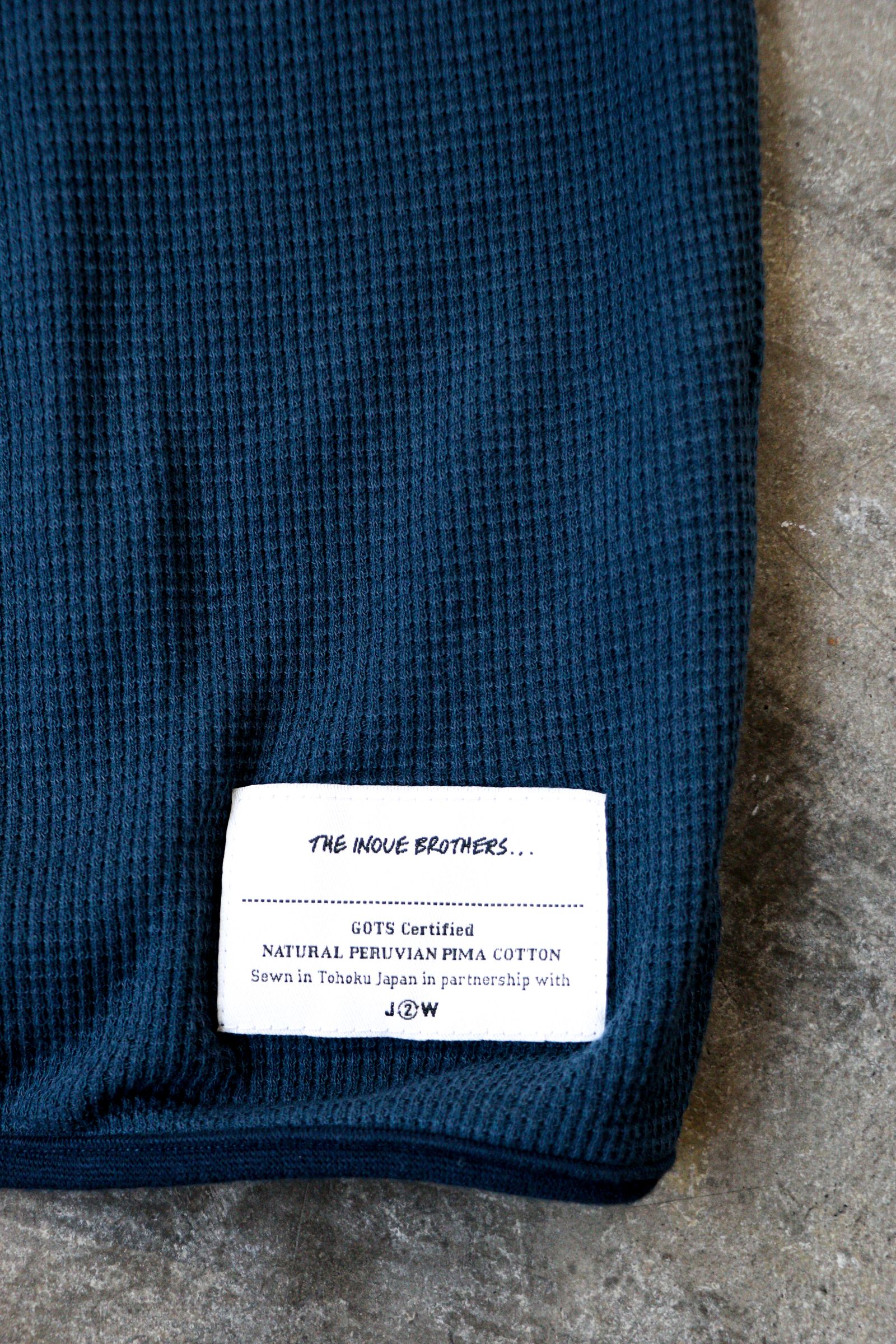 THE INOUE BROTHERS - Waffle T-shirt Navy | koko