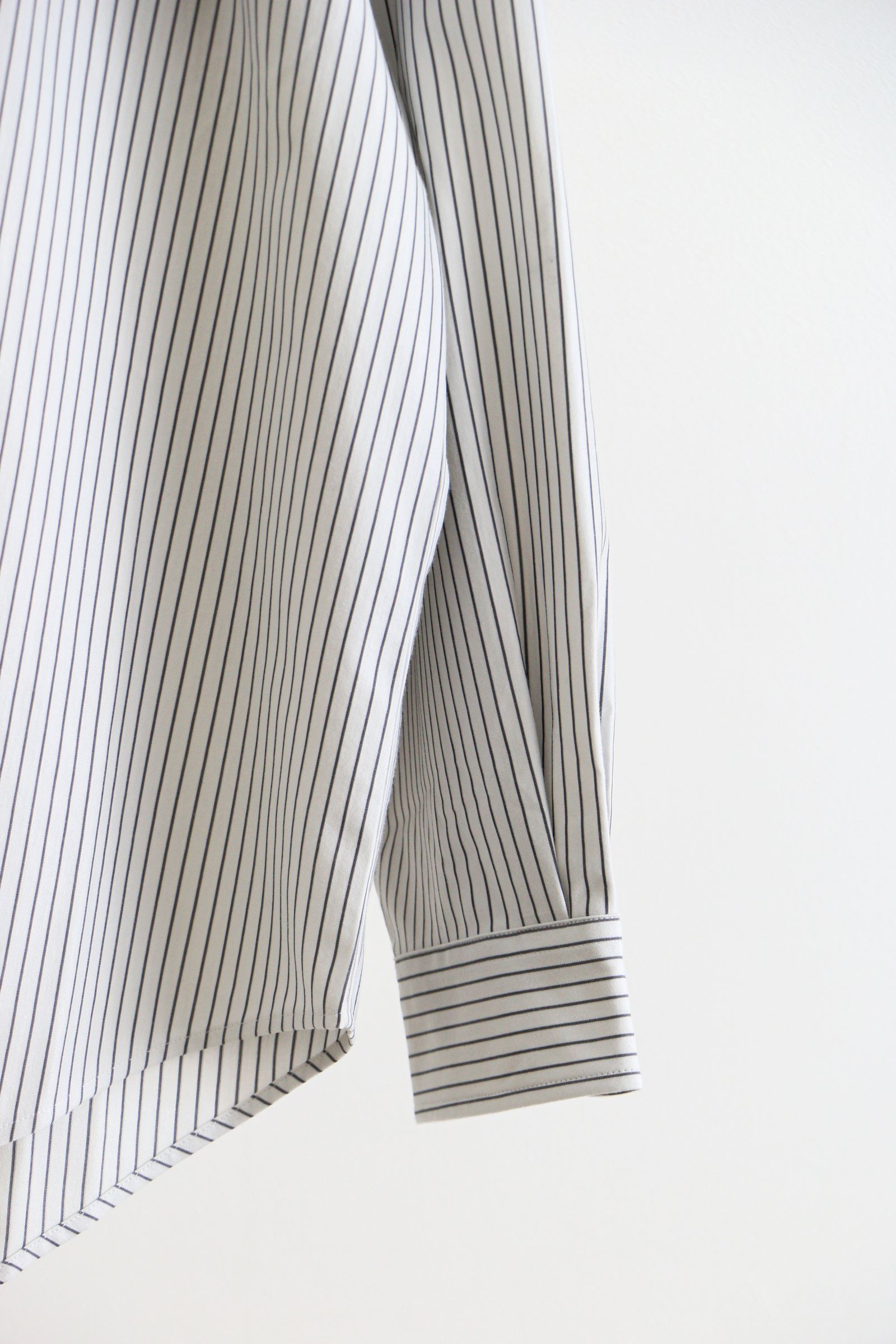 KANEMASA PHIL. - Pencil Stripe Dress Jersey Shirt / GRAY SP
