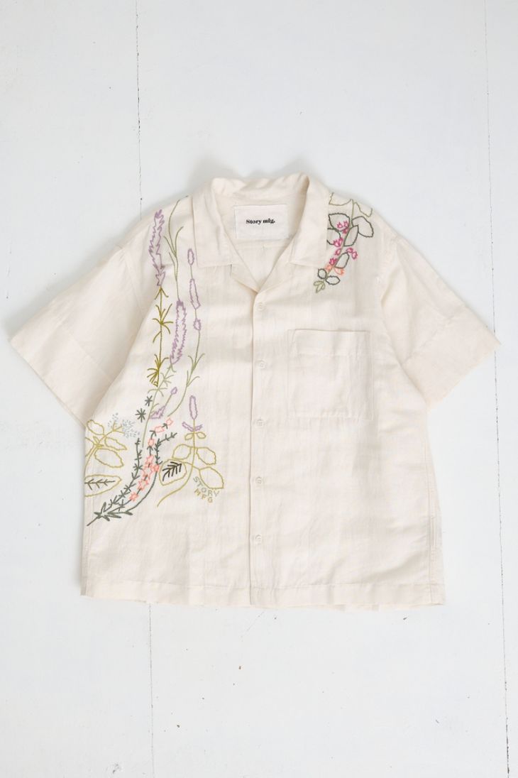 STORY mfg. - GREETINGS SHIRT ECRU HERB / コットンリネン / シャツ 