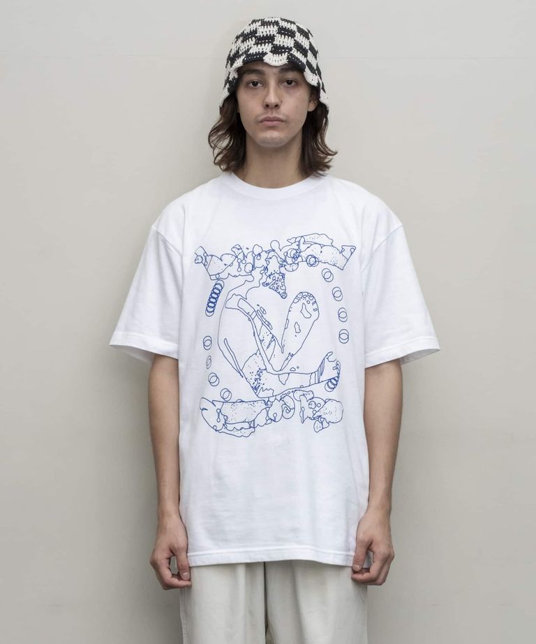 bal - crack WHITE / プリントTシャツ | koko