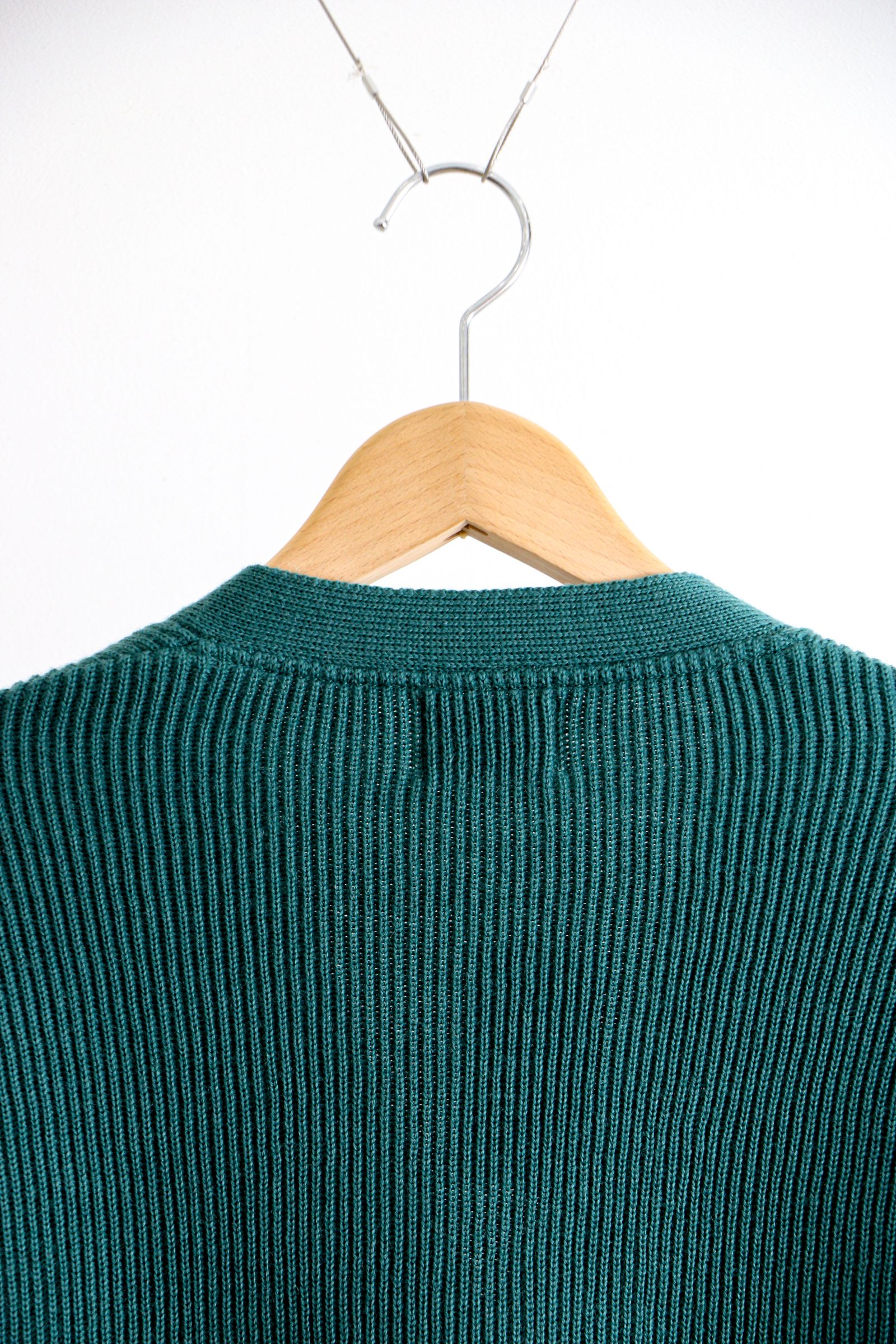 EVCON - Shetland Wool Low Gage Cardigan Green カーディガン / ユニ 