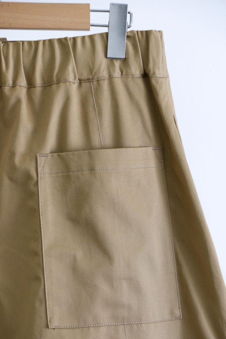 SAGE NATION - BOX PLEAT TROUSER SAND / ボックスプリーツトラウザー 