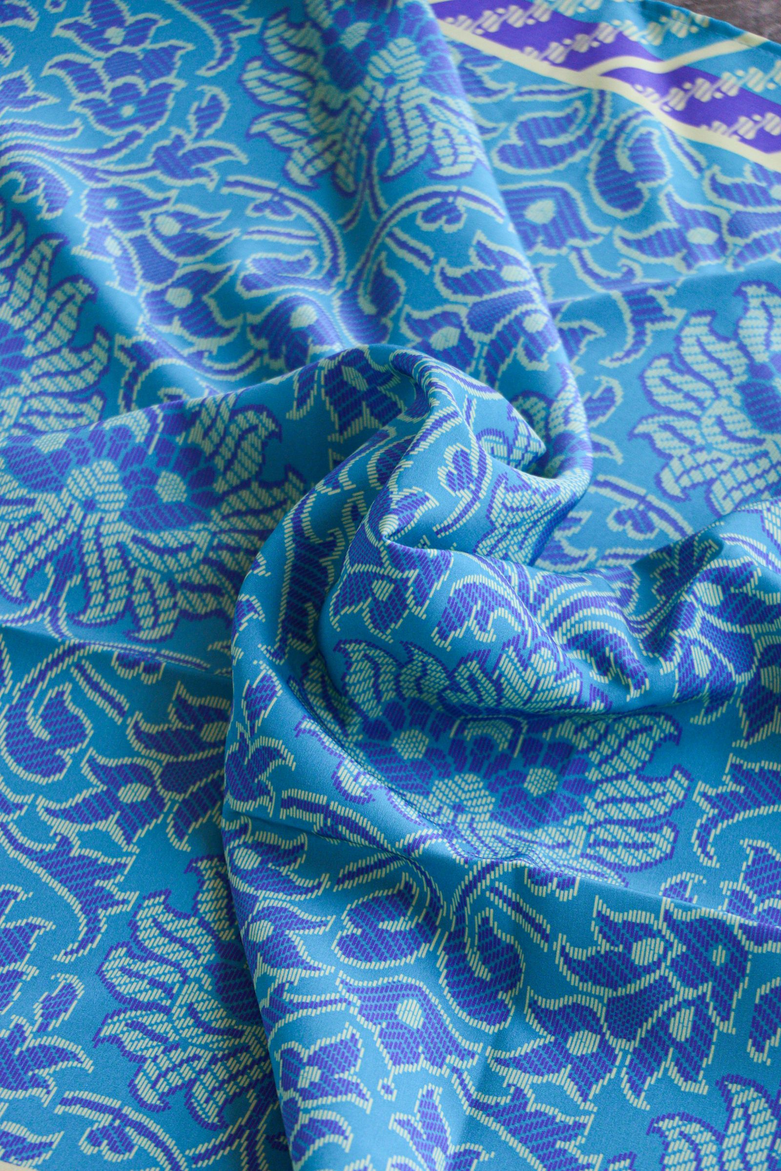 rajabrooke - rajabrooke ASIAN BATIK FUROSHIKI PEACOCK BLUE | koko