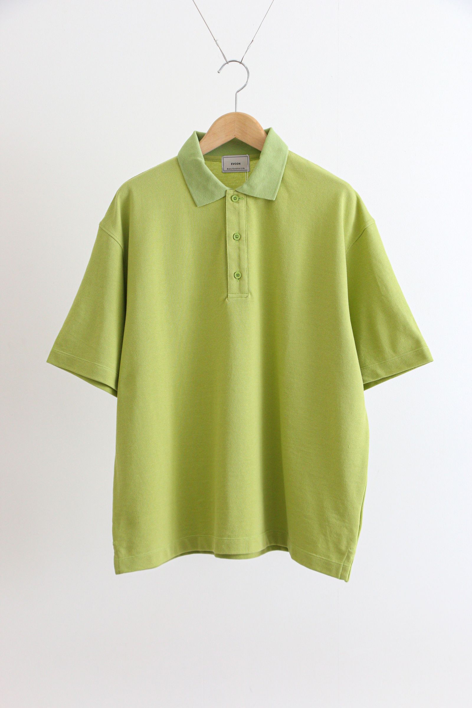 EVCON - PIQUET POLO SHIRT Lime / 鹿子ポロシャツ / | koko