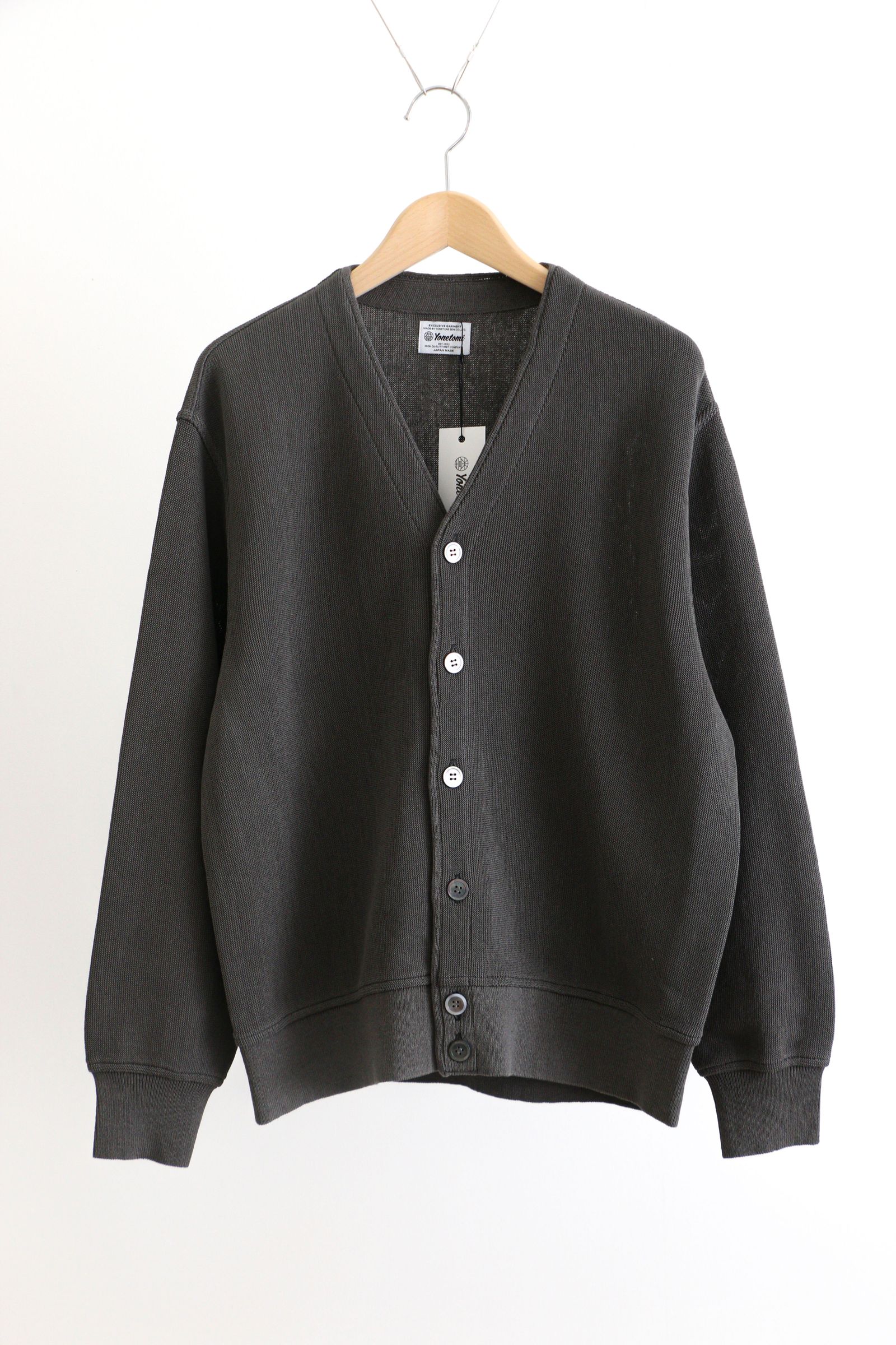 Yonetomi - GIMA COTTON CARDIGAN GREY / コットン / カーディガン