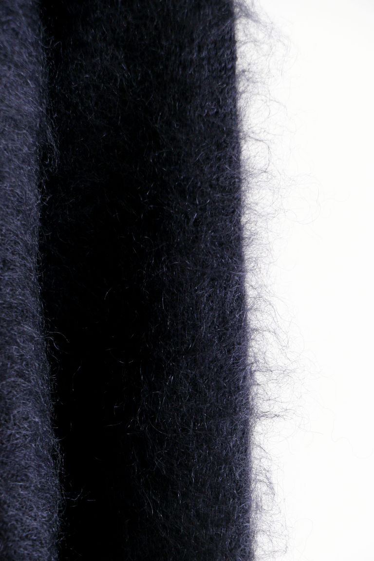 UNIVERSAL PRODUCTS - MOHAIR CREW NECK SWEATER D.NAVY / モヘア 