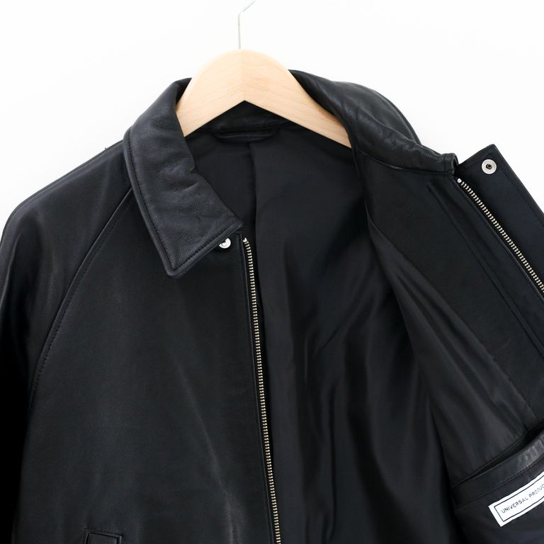 UNIVERSAL PRODUCTS - GOAT LEATHER DRIZZLER JACKET BLACK / ゴート  