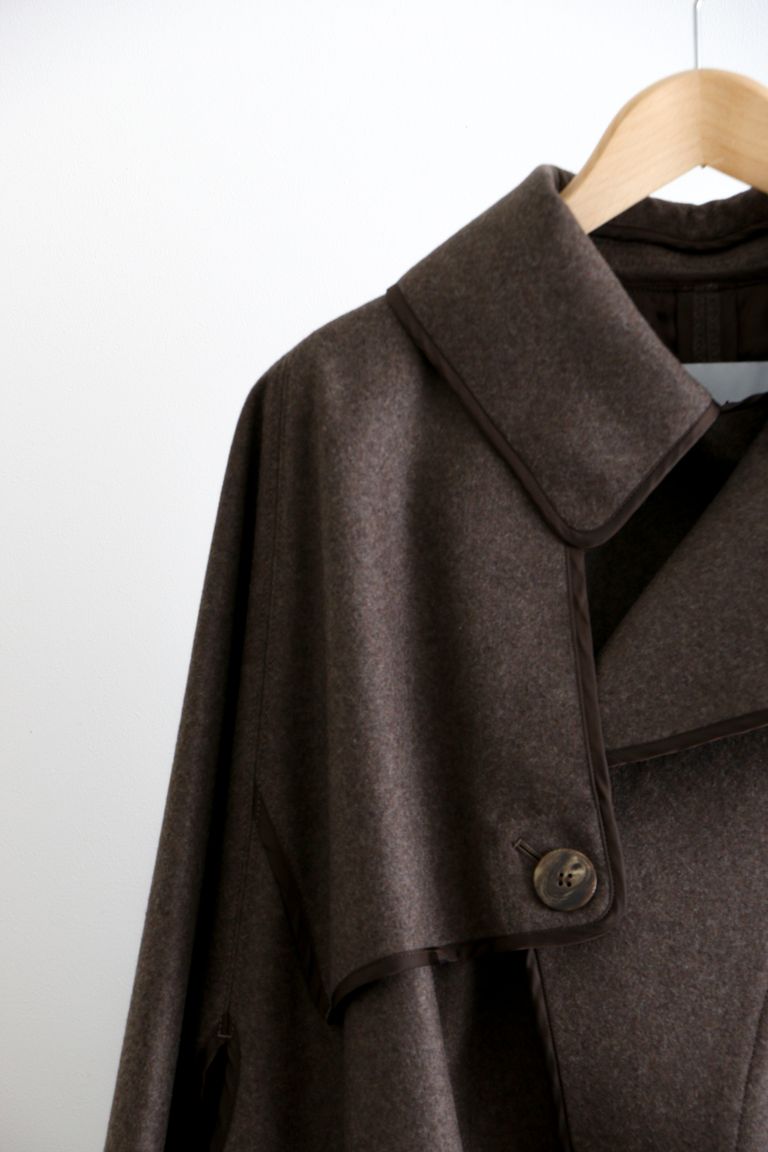 tac:tac - LIGHT MELTON - PIPING TRENCH COAT BROWN | koko