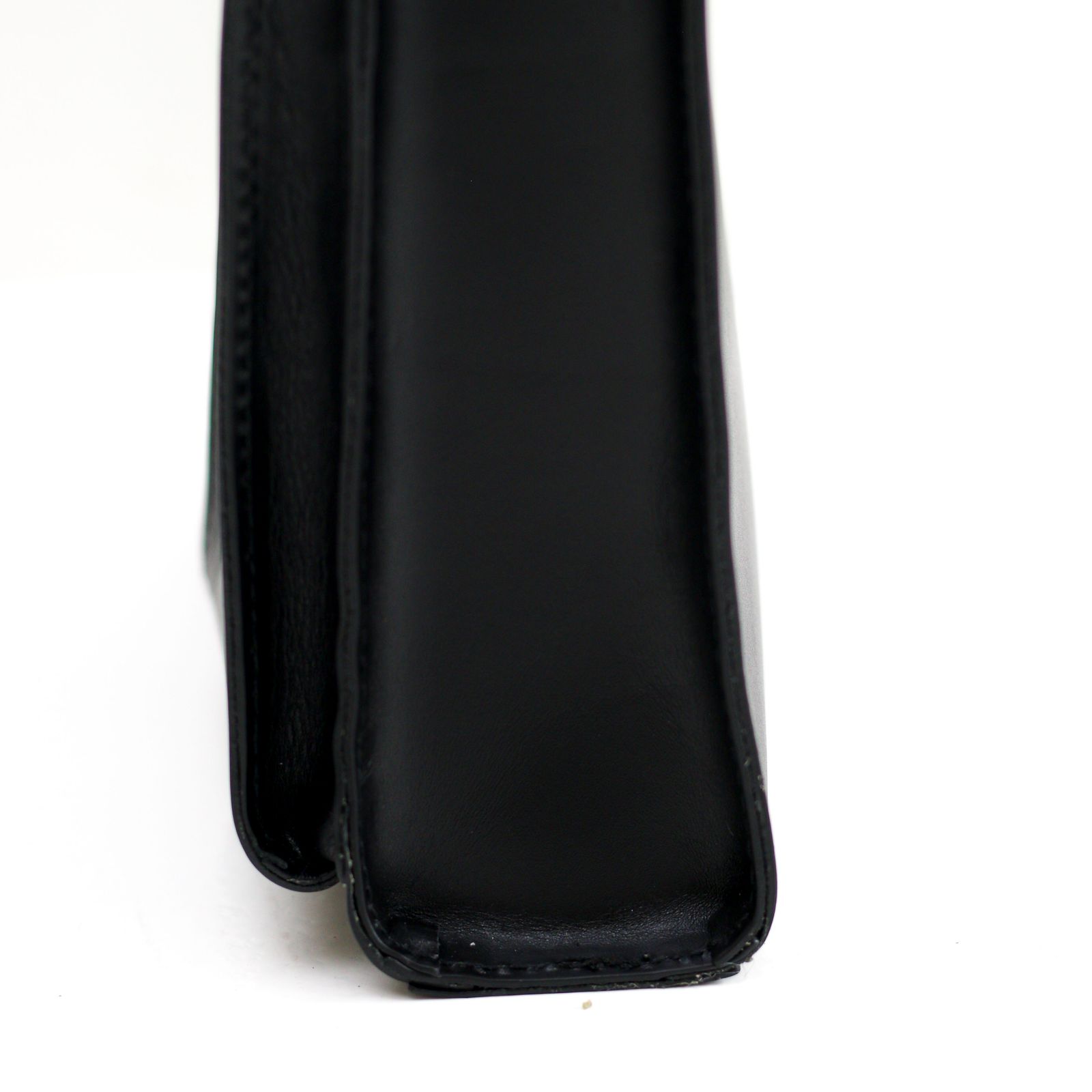 Rich I - S.RECTANGLE LEATER HELMET BAG SMALL BLACK