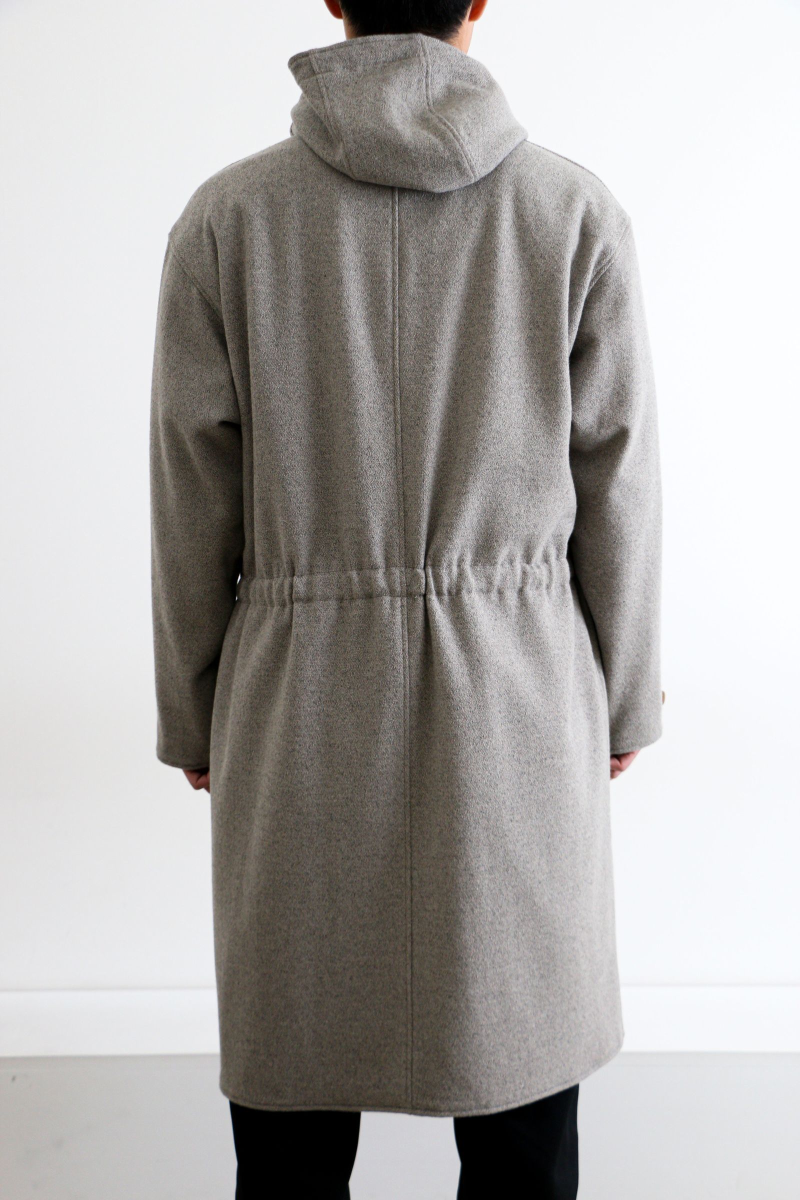 シルバー/レッド ULTERIOR BLOOM\u0026BRANCH HOODED COAT