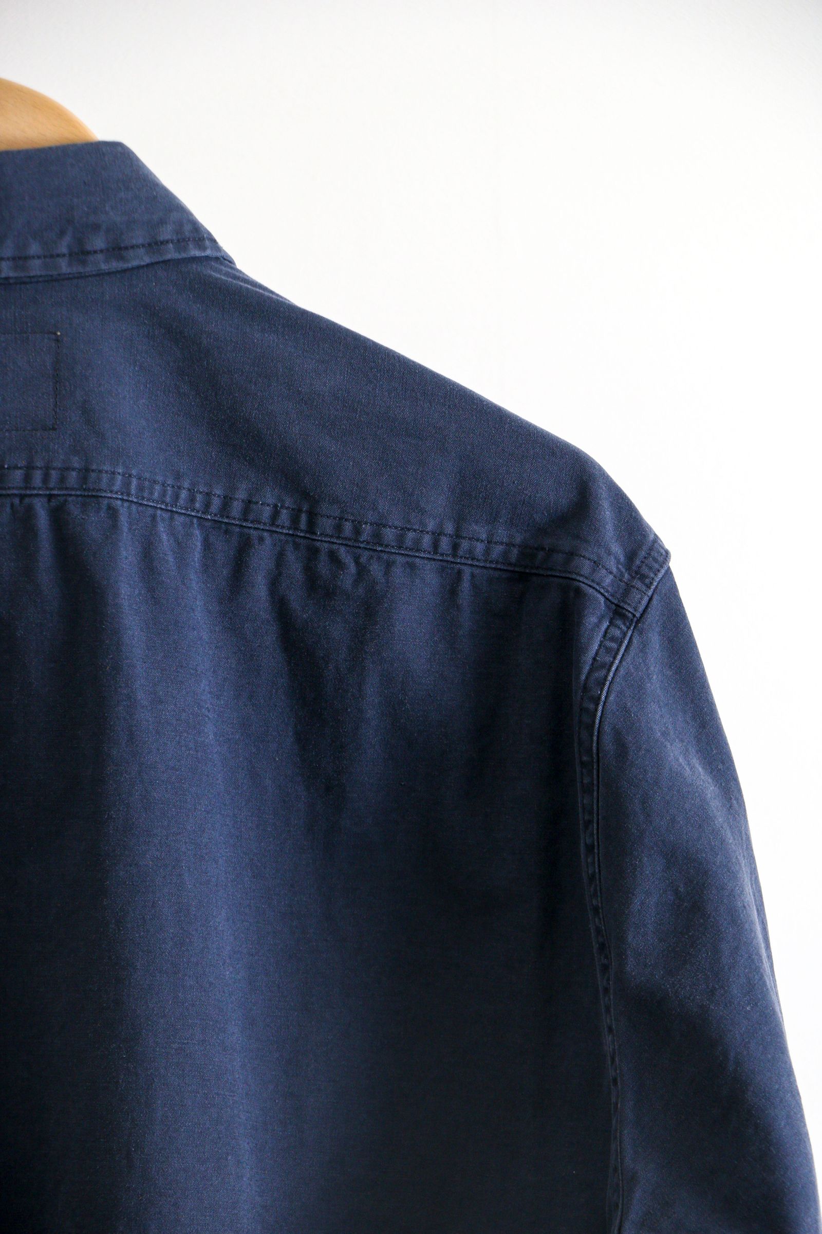 WORK SHIRTS - Cotton Rayon sation - NVY / ワークシャツ / ネイビー - M