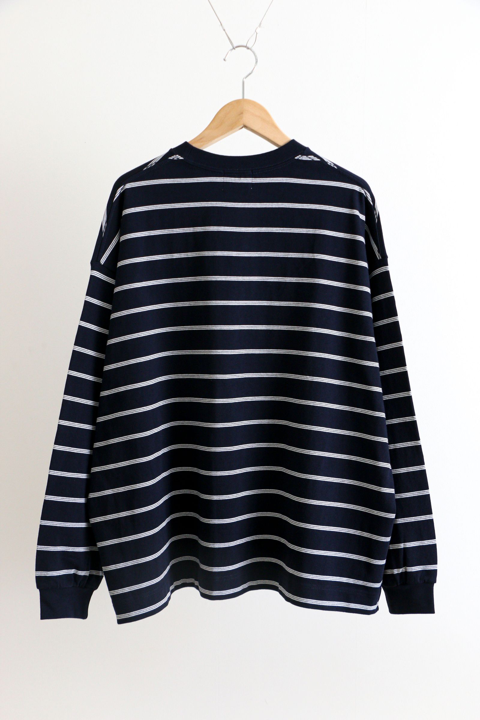 EVCON - BORDER WIDE L/S TEE D.NAVY / ロングスリーブ / ダーク