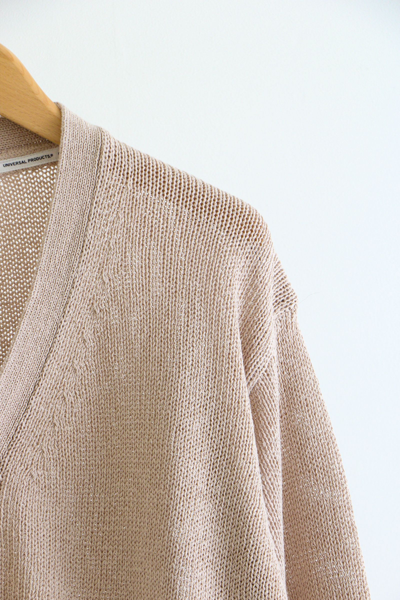 UNIVERSAL PRODUCTS - Dry Cotton Knit Cardigane BEIGE | koko