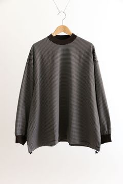 is-ness - BALLOON LONG T SHIRT BLACK x WHITE / バルーンTシャツ 