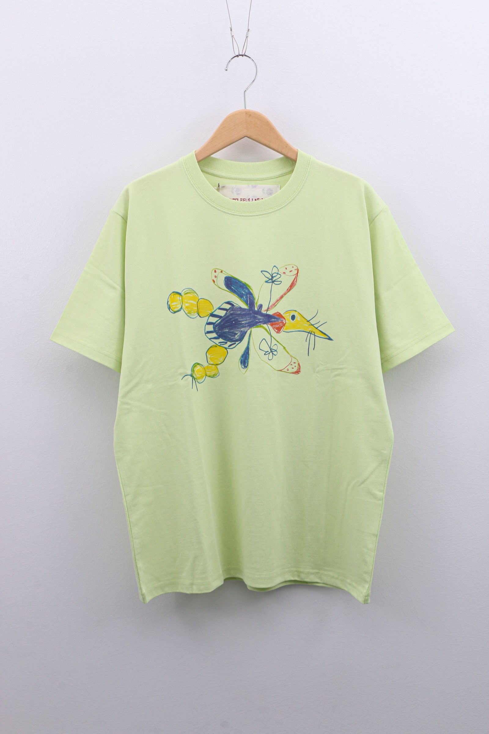 Recycled Cotton SS Tee PISTACHIO DRAGONFLY / プリントTシャツ / オーガニックコットン - L