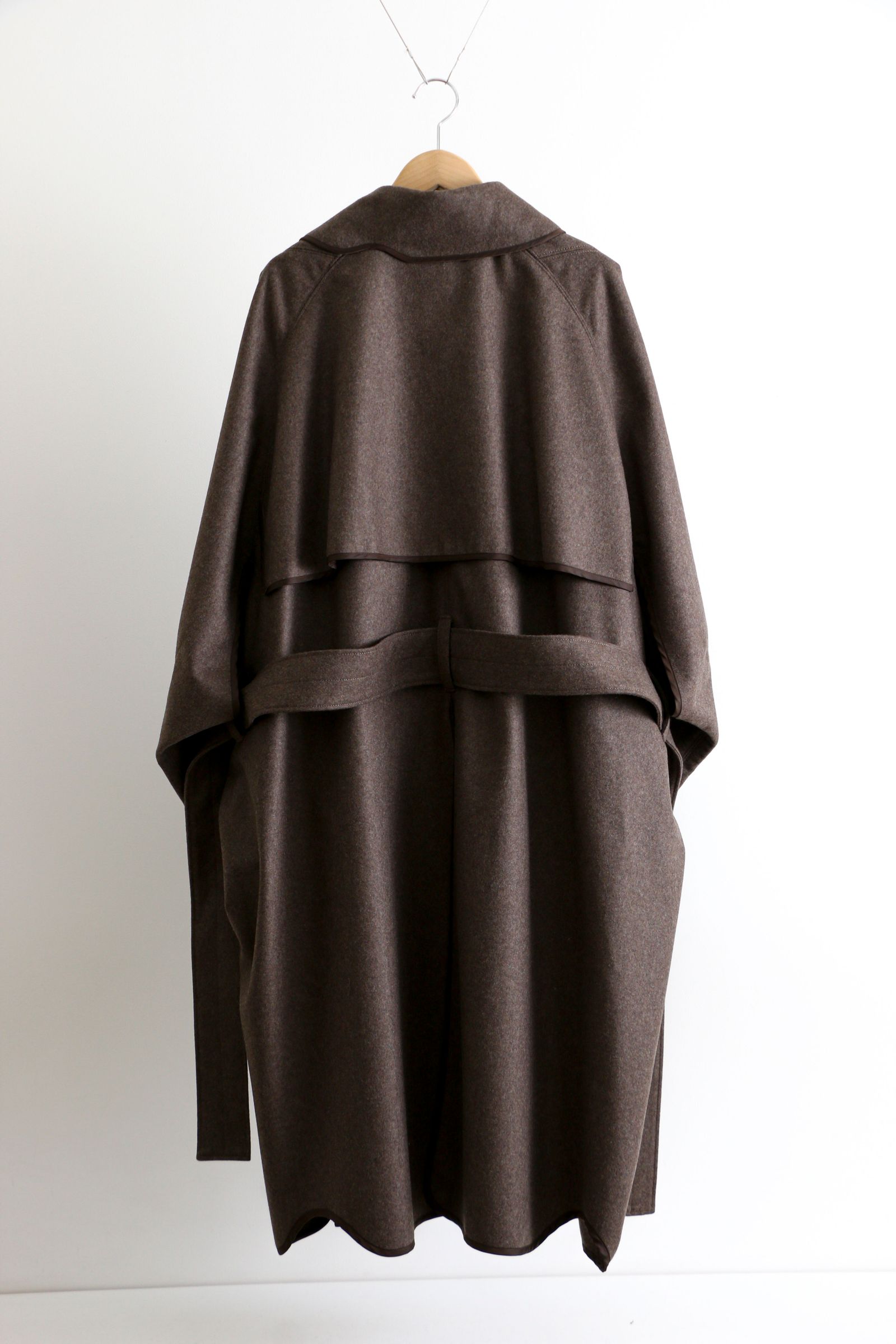 tac:tac - LIGHT MELTON - PIPING TRENCH COAT BROWN | koko