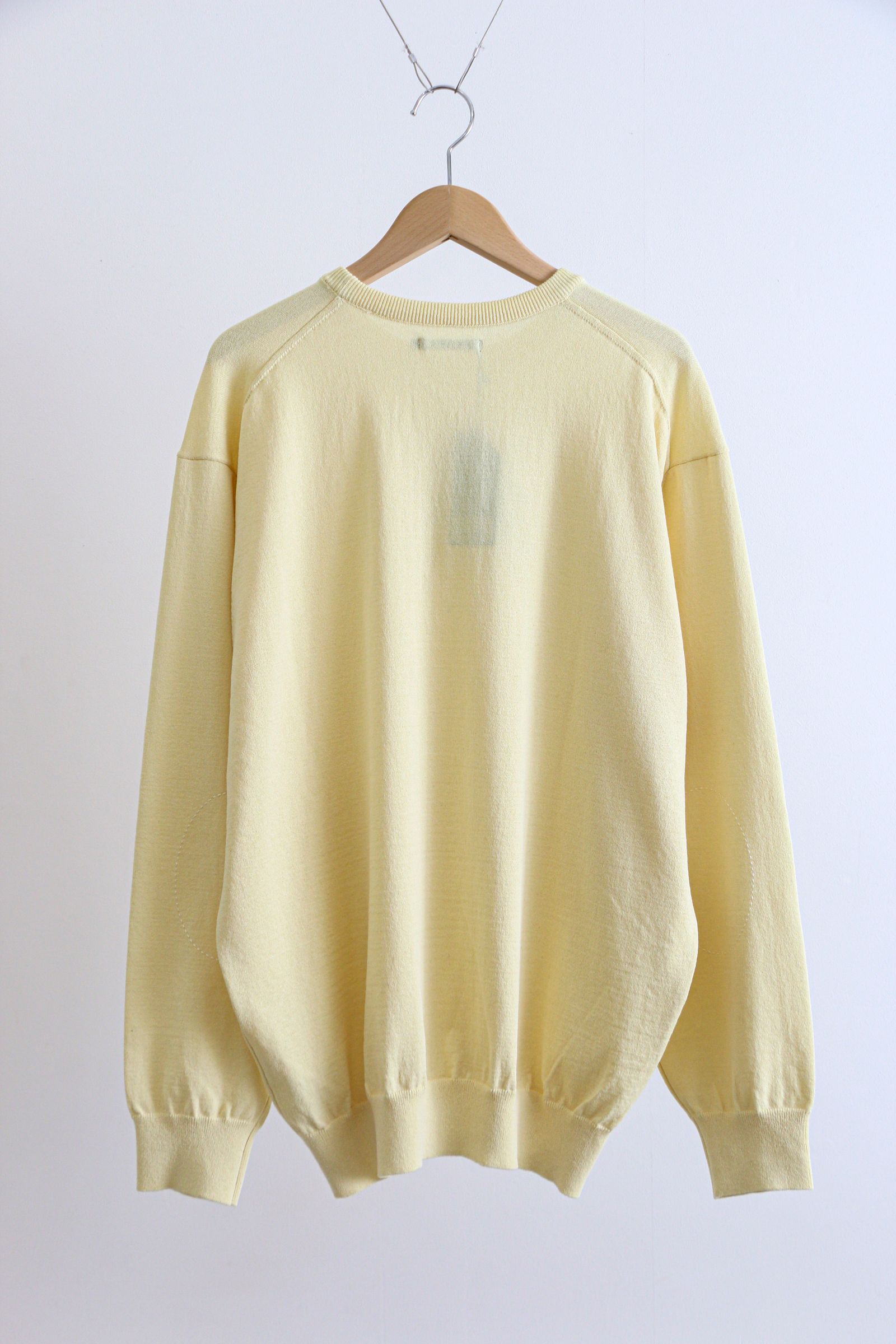 OVERSIZED CRUNCHY KNITTED SWEATER  LIGHT YELLOW / オーバーサイズニット