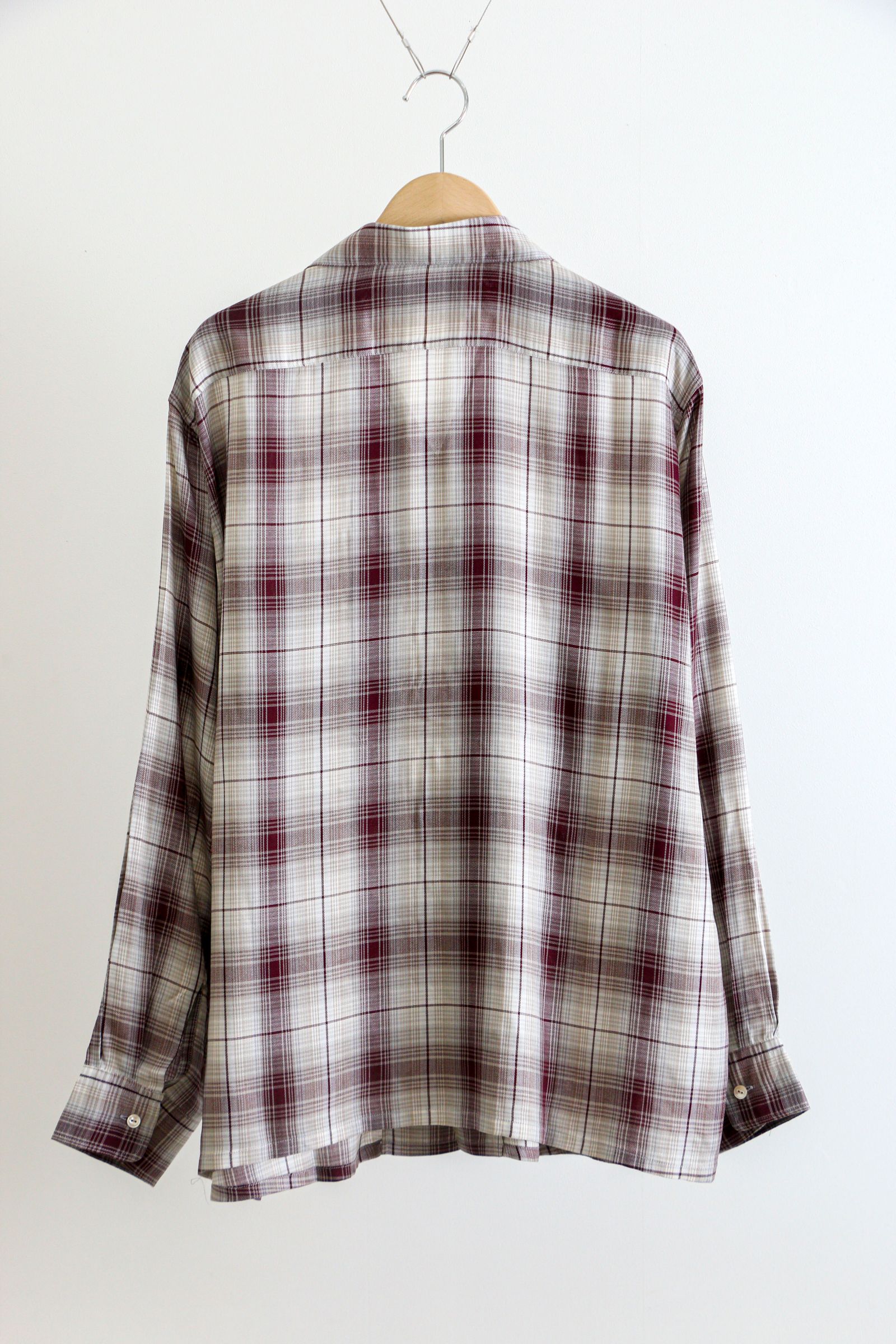 SEVEN BY SEVEN - OPEN COLLAR SHIRTS S/S - Modal panama check - RED ...