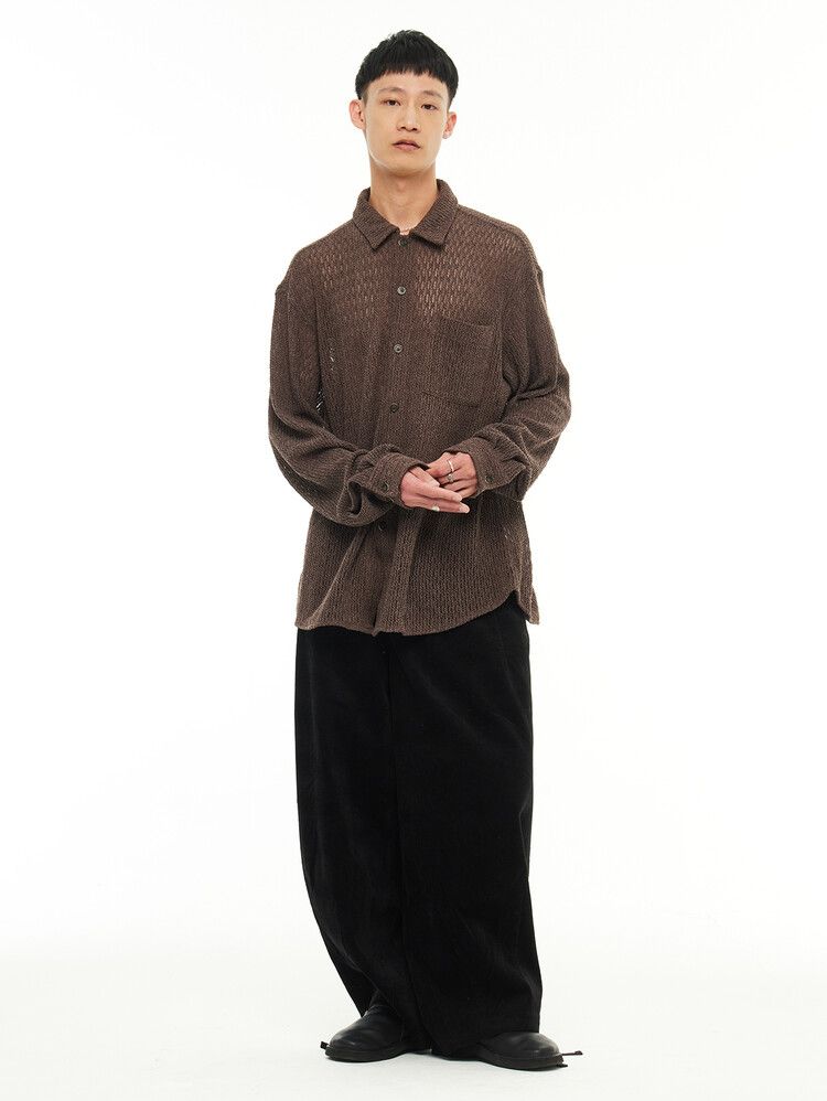 MERELY MADE - MERELY KNITTING LAZY OVER SHIRTS CEDAR BROWN