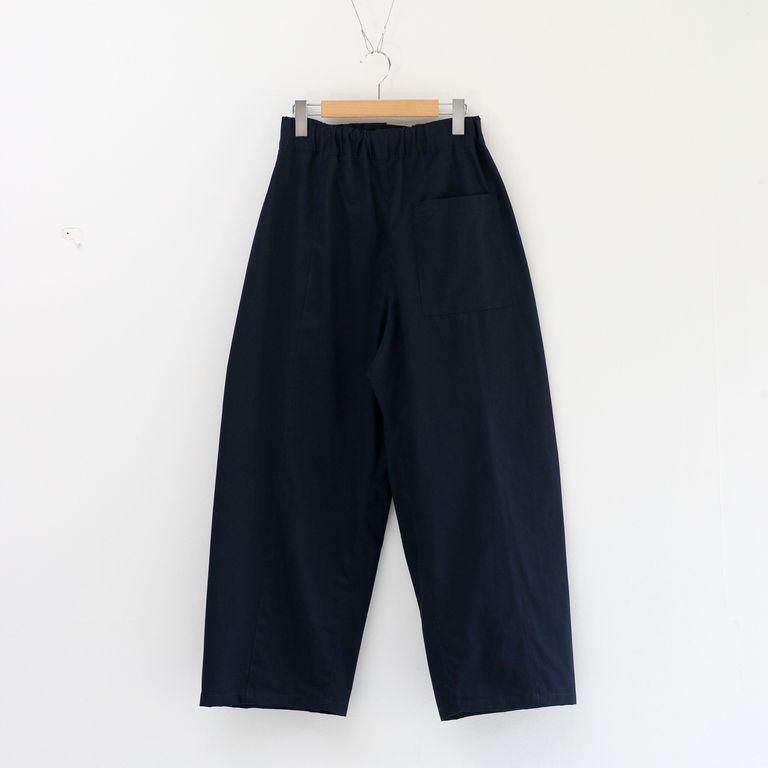 SAGE NATION - BOX PLEAT TROUSER NAVY / ボックスプリーツトラウザー 