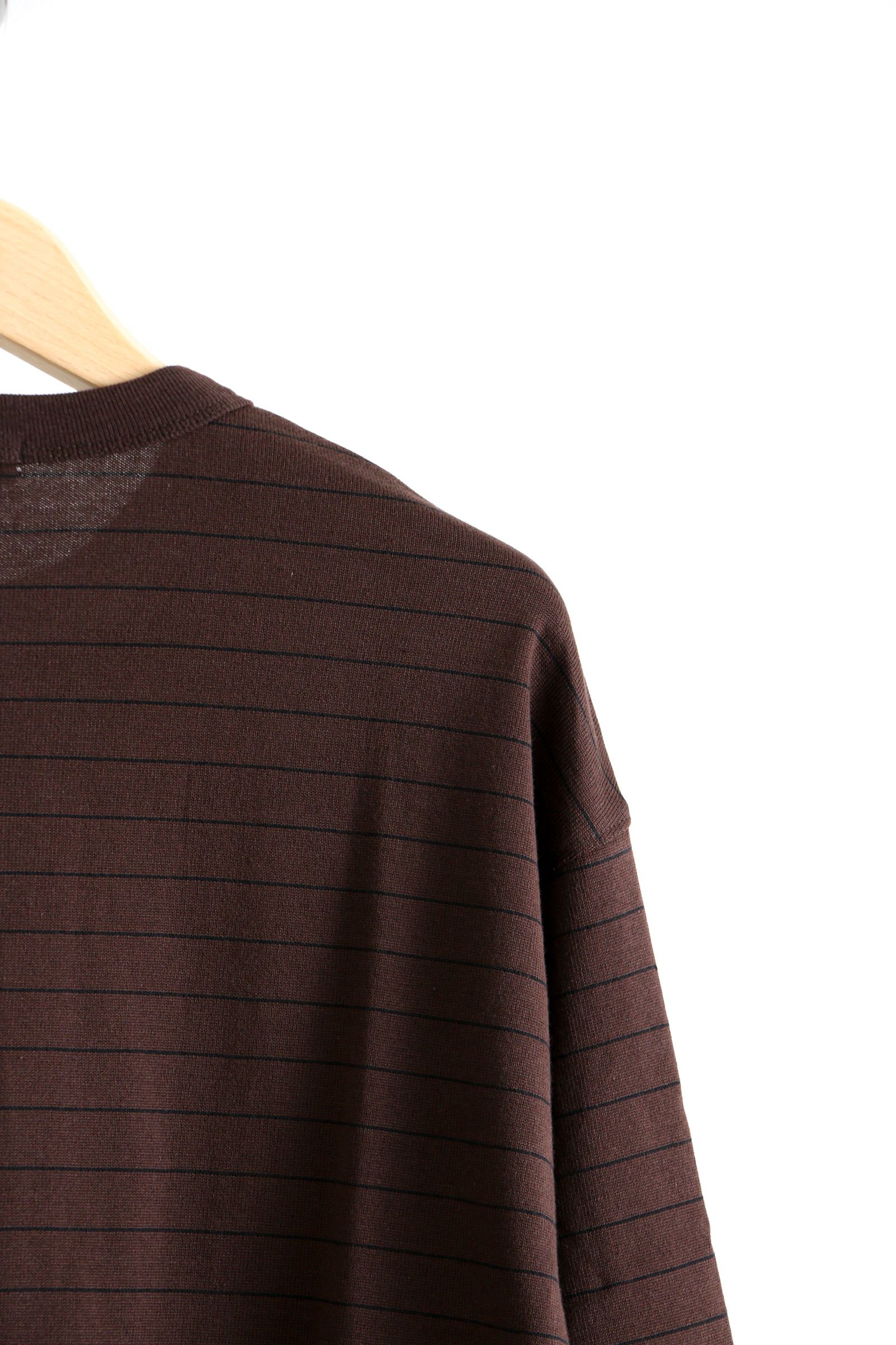 UNIVERSAL PRODUCTS - Border L/S T-shirt Brown | koko