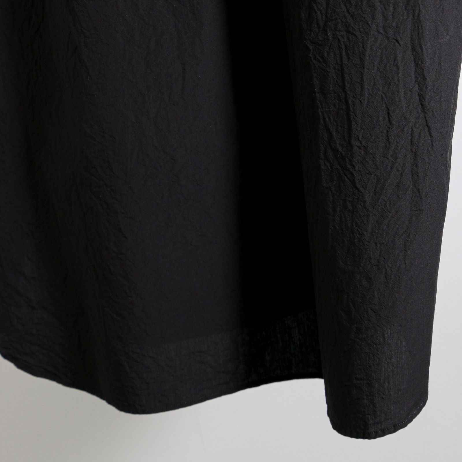 ULTERIOR - WASHED CHAMBRAY POPLIN SKIPPER SHIRT BLACK