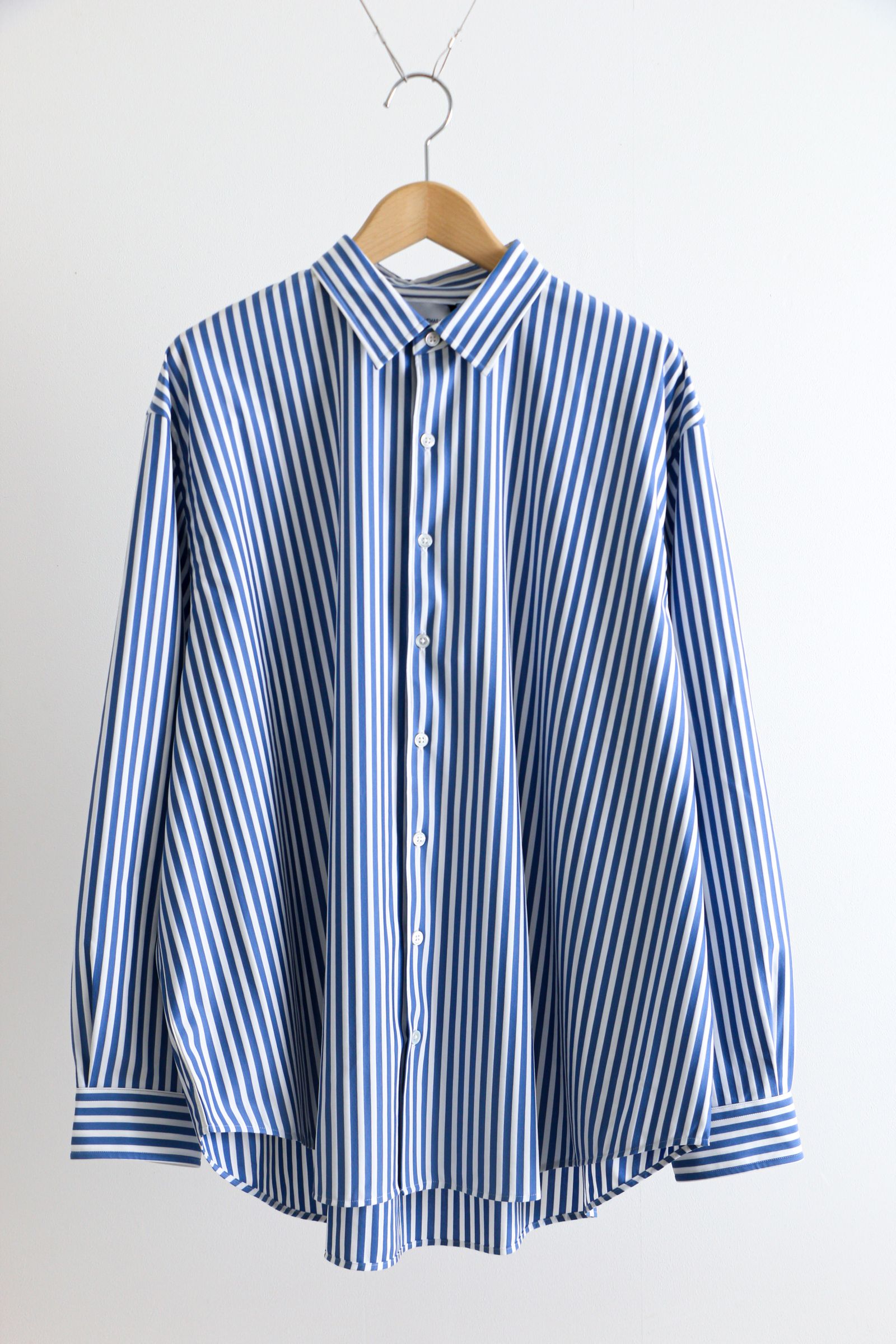 KANEMASA PHIL. - Pencil Stripe Dress Jersey Shirt / BL SP