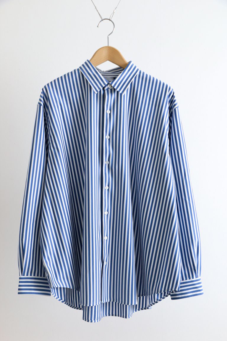 KANEMASA PHIL. - Royal Ox Dress Jersey Shirt ULTRAMARINE×WHITE 