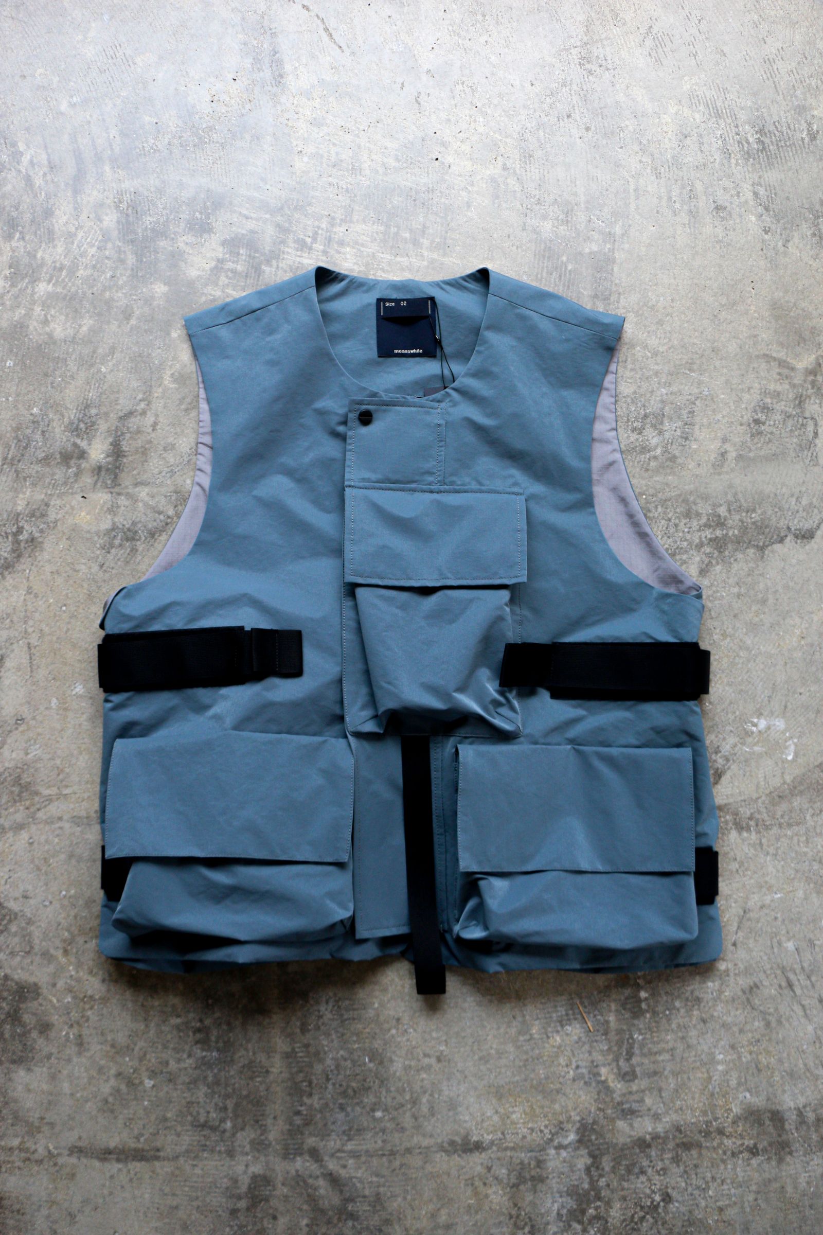 meanswhile - CRISP NYLON BODY ARMOR VEST D.NAVY | koko