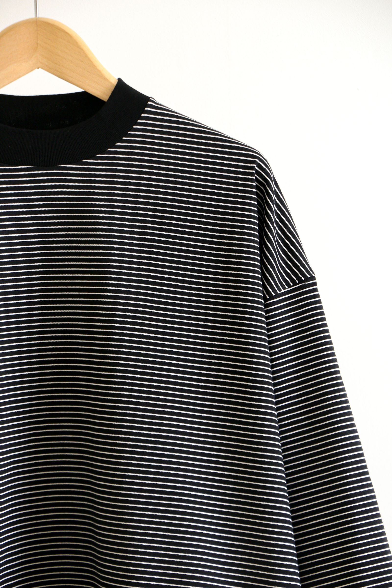 is-ness - BALLOON LONG T SHIRT BLACK x WHITE / バルーンTシャツ