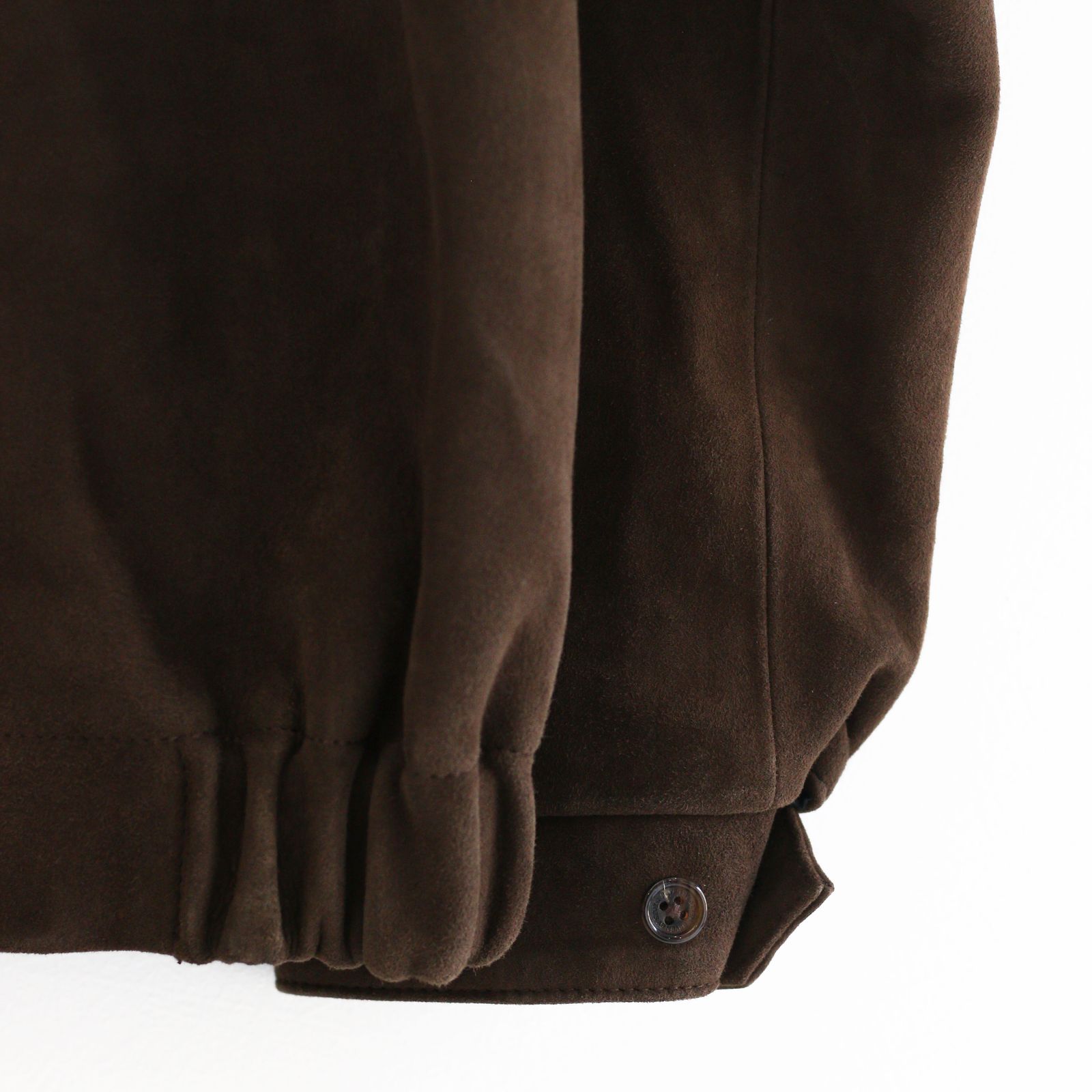 SEVEN BY SEVEN - ZIP UP LEATHER BLOUSON ‐Kashmir suede