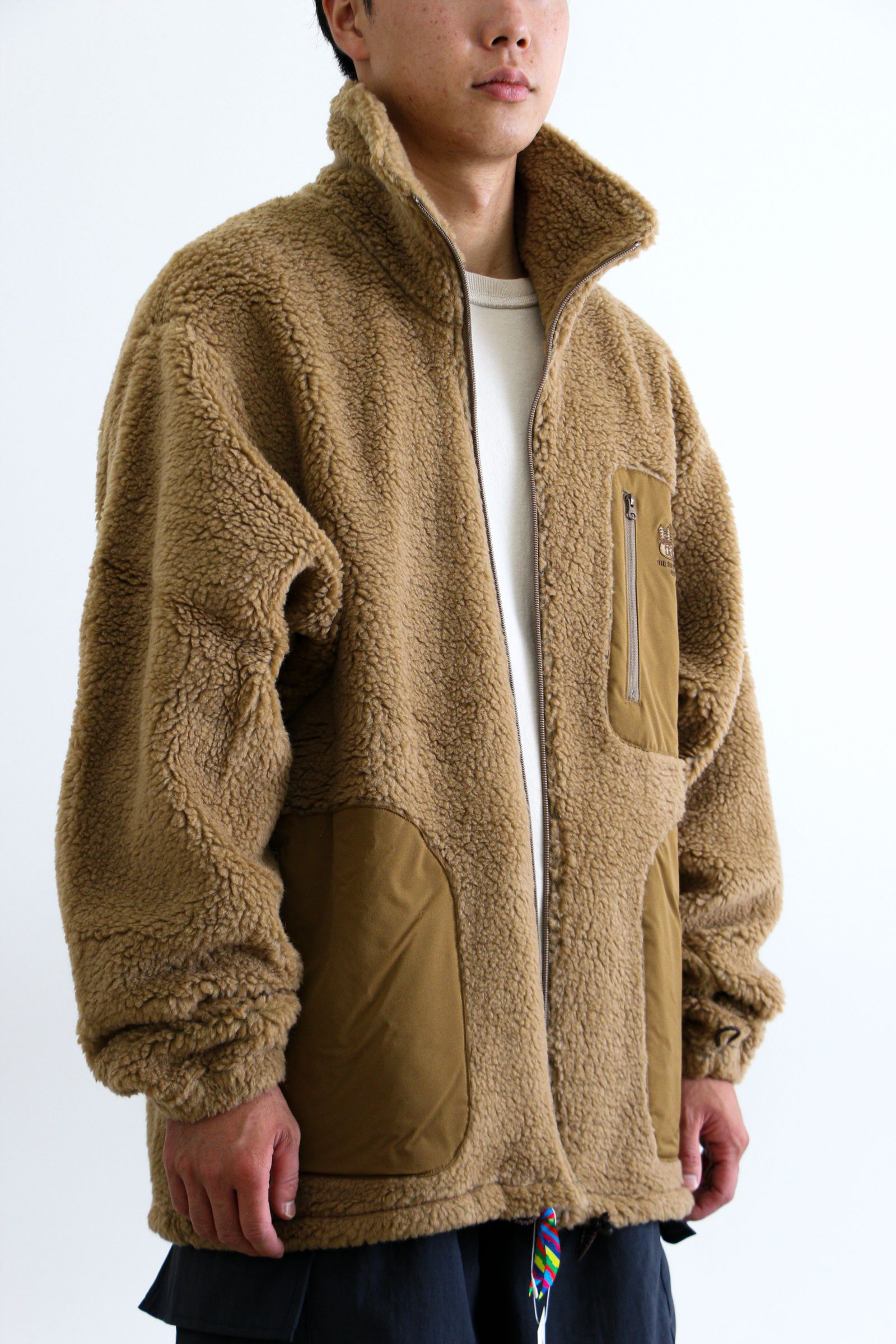 is-ness - NEW HOLY MOUNTAIN FLEECE JACKET Beige | koko