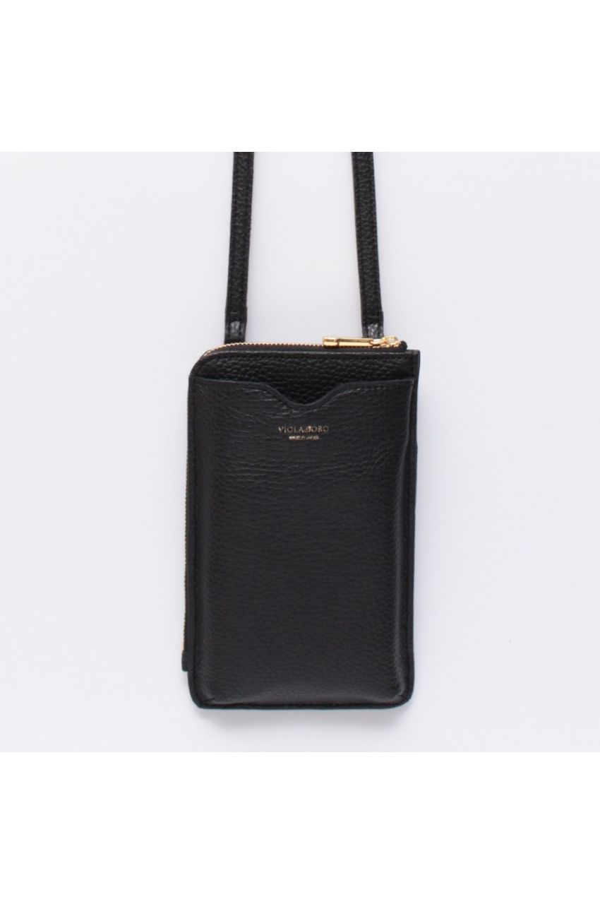 ADRIA / アドリア (Black) / 牛革 (Italian Leather) / スマートフォンポシェット / ショルダーバッグ / 日本製 / V-1345