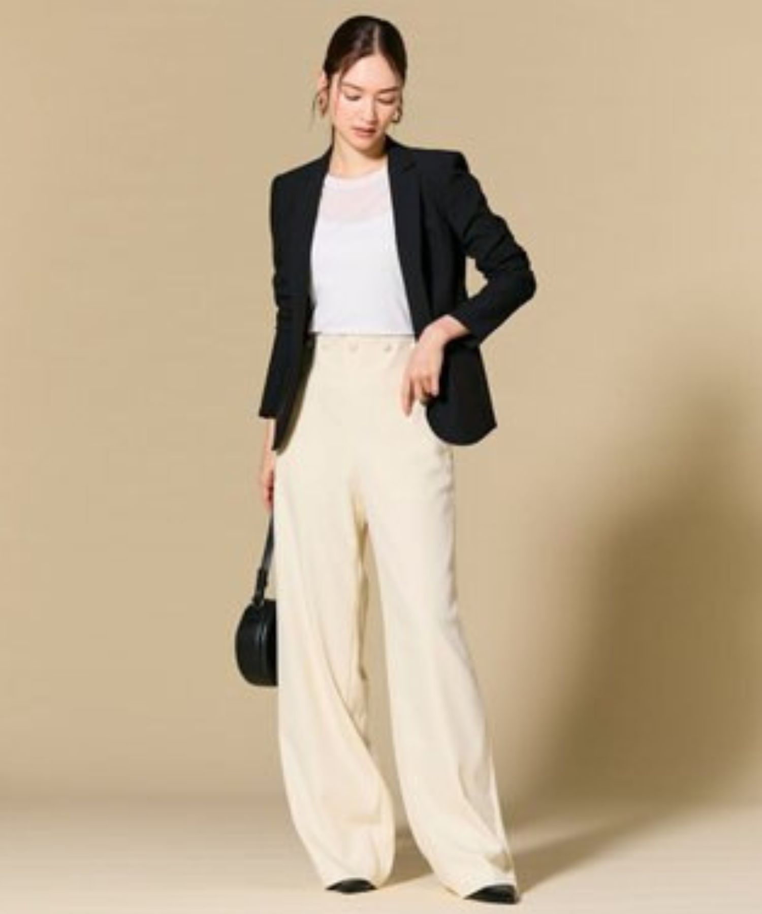 SORE / コットンシアークルーネックカットソー (White) コットン / ハイゲージに編み / 透け感有り / 手洗可 / KKCWGW0603