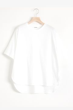 ラウンドヘムTシャツ (ミルク) コットン / スムースジャージー素材 / ウォッシャブル