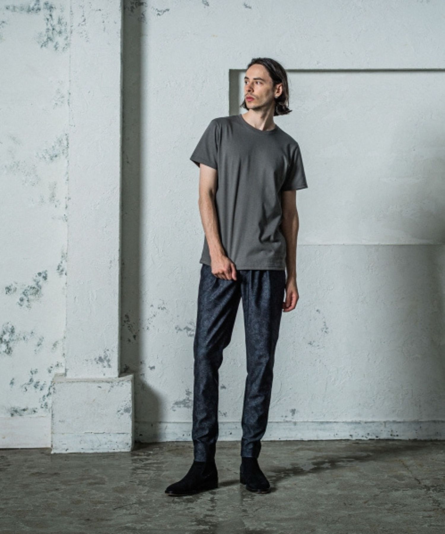 SIDE RC BASIC TEE (GREY) コットン / ベイシックシルエット / サイドロゴ / UVカット / RC35-T-004
