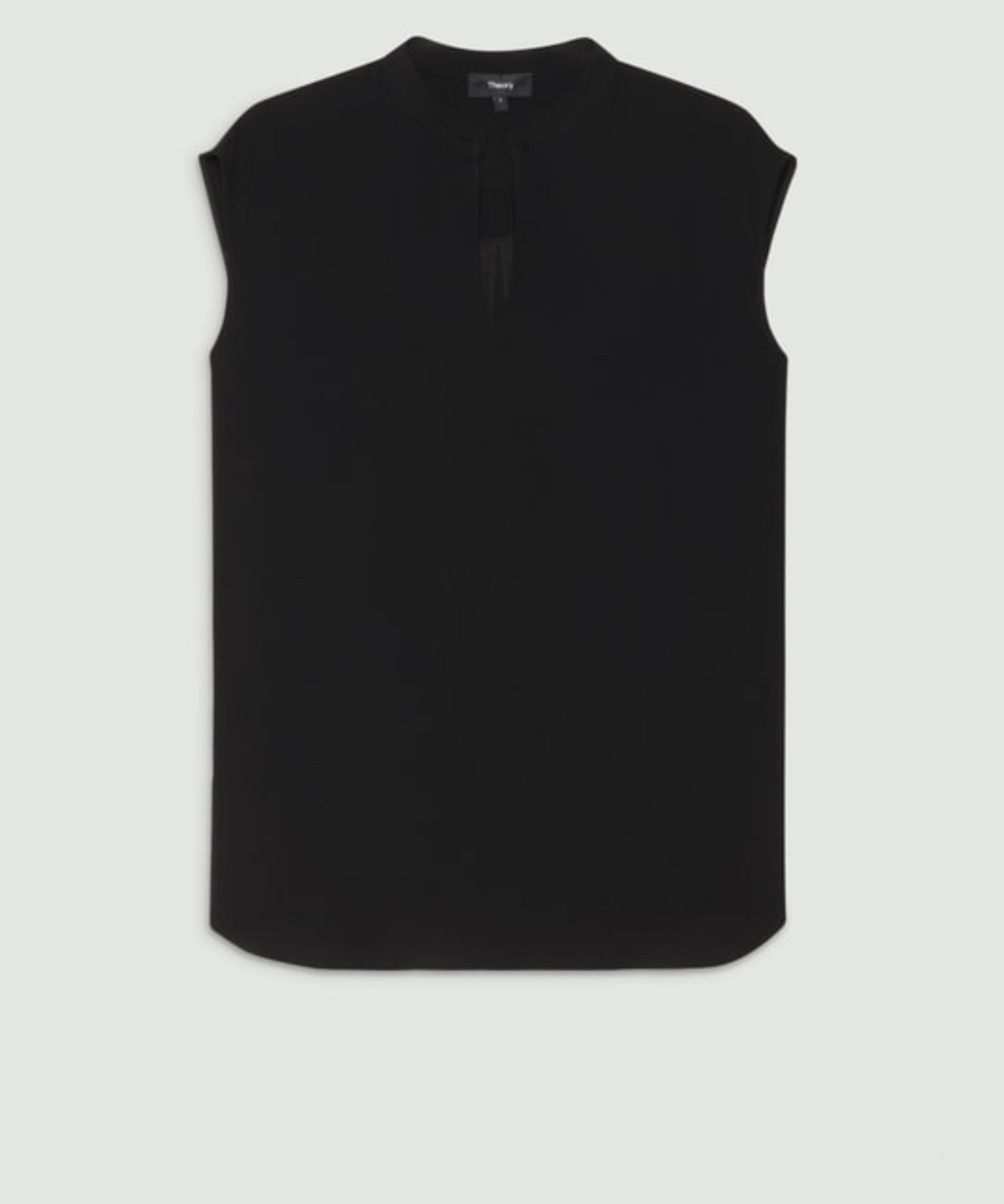 Powder Crepe Boxy Top(ブラック) / トリアセテート / ウォッシャブル / 01-5208216